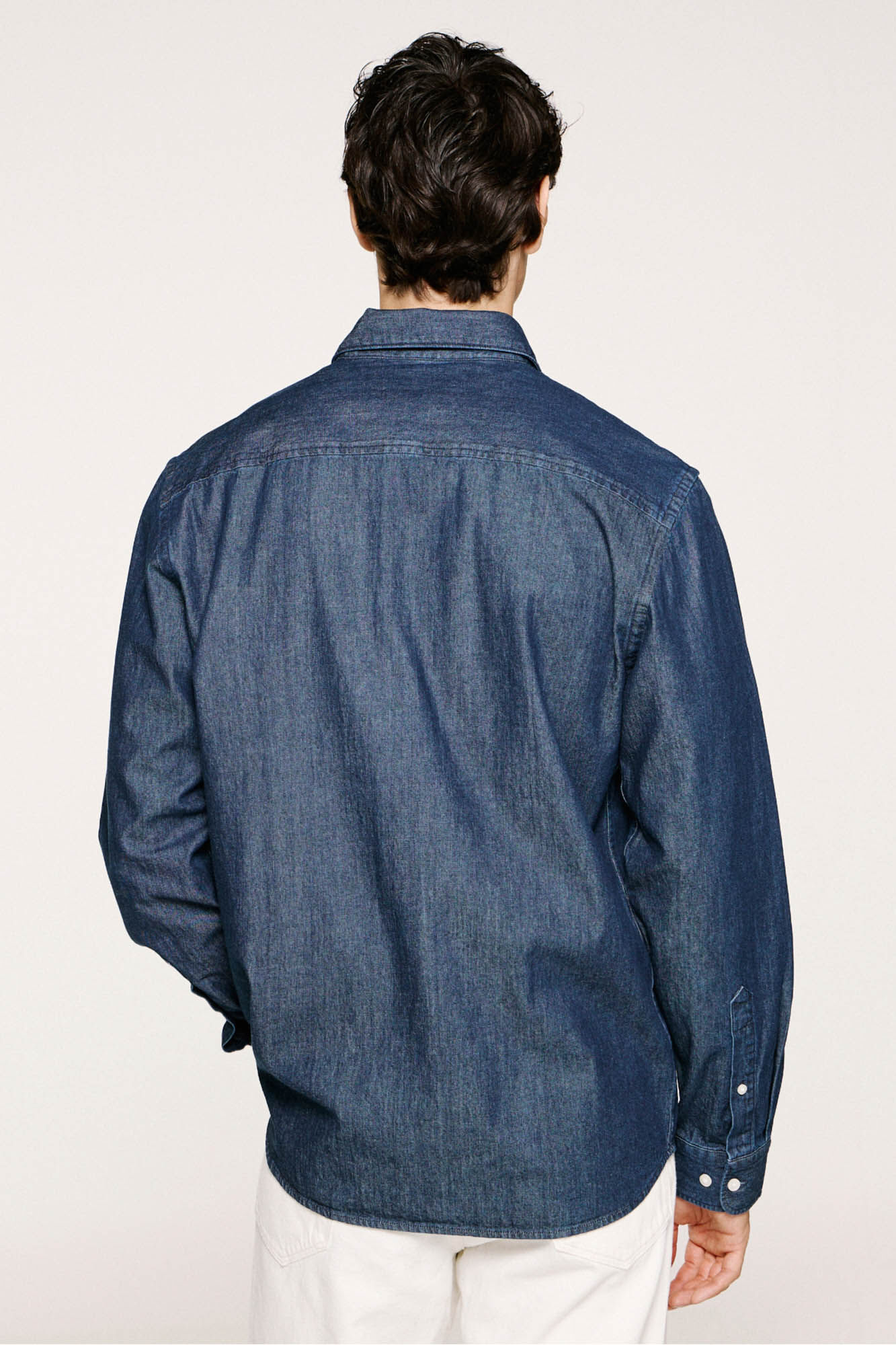 Selected Camisa vaquera ligera 100% algod&oacute;n org&aacute;nico. Azul marino