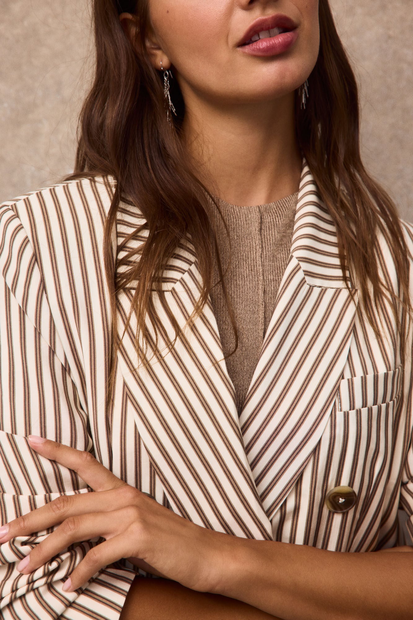 Slowlove Striped oversized blazer