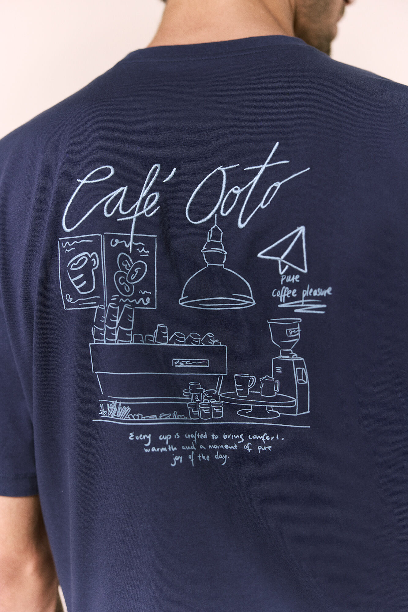 OOTO T-shirt gr&aacute;fica lavada Azul