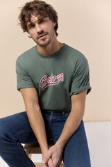 OOTO T-shirt lavada de manga curta Verde