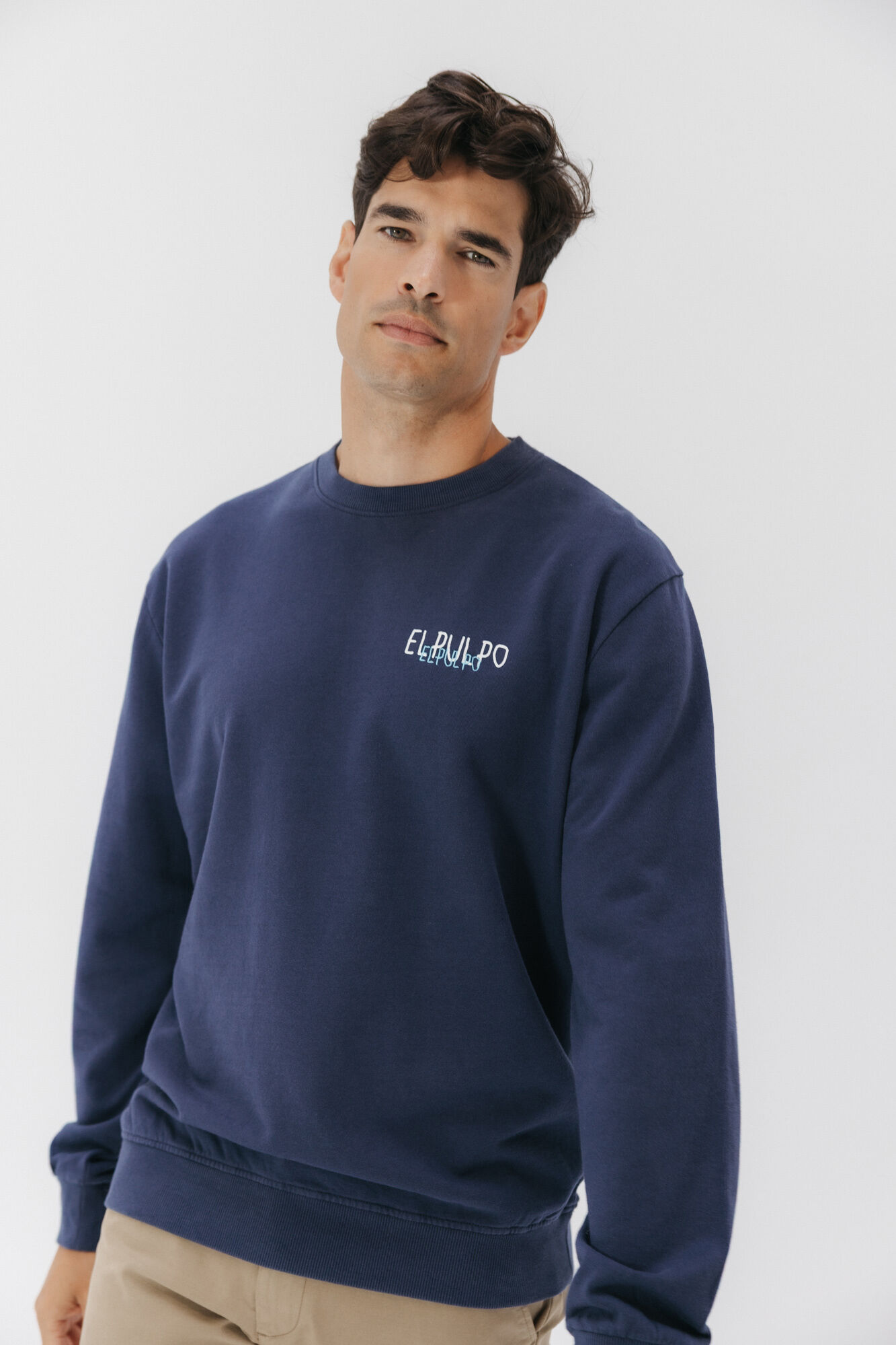 elPulpo Sudadera logo Azul marino