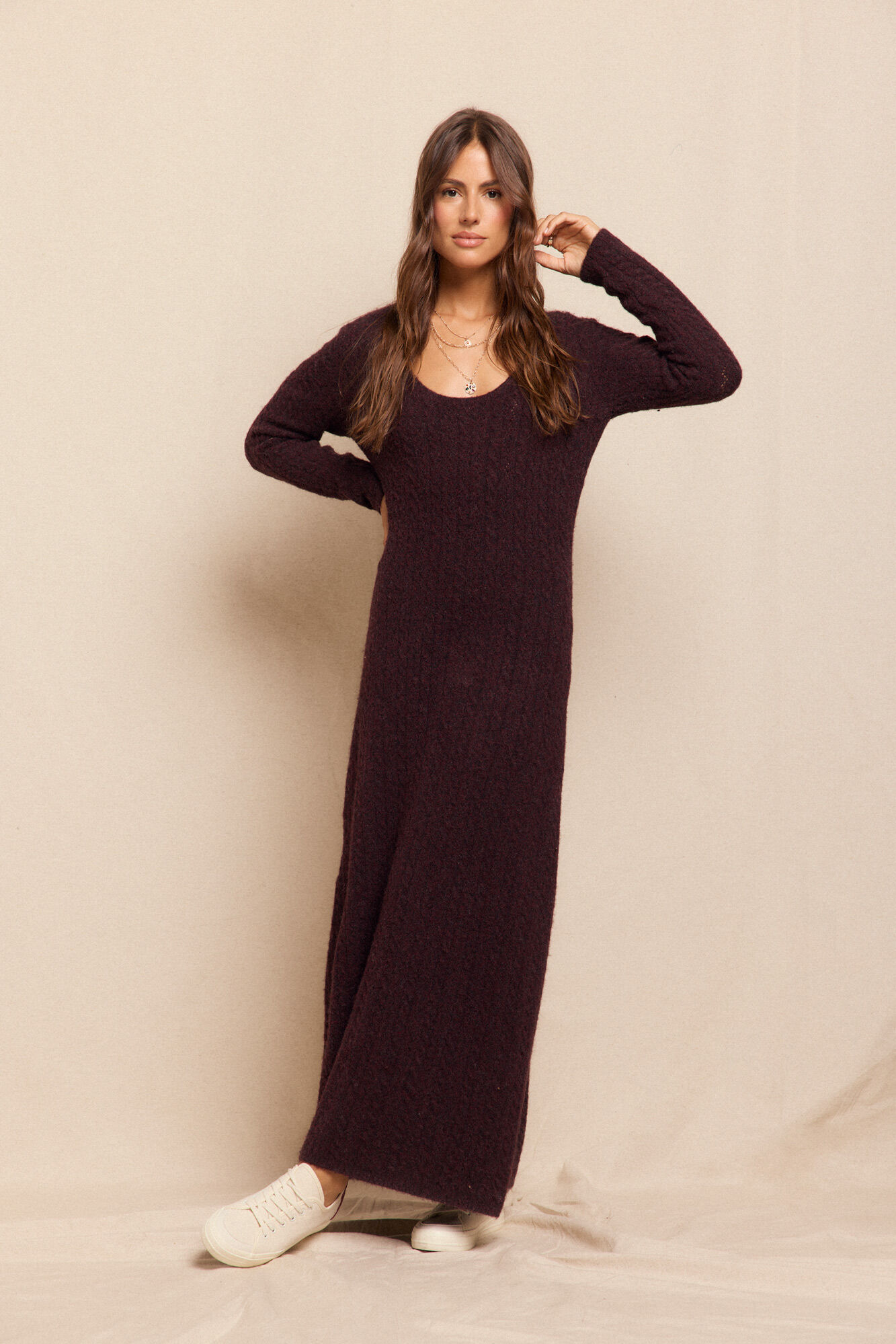 Slowlove Vestido de malha Aranese Granada