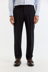 Cortefiel Navy smart fabric plaid slim trousers Navy