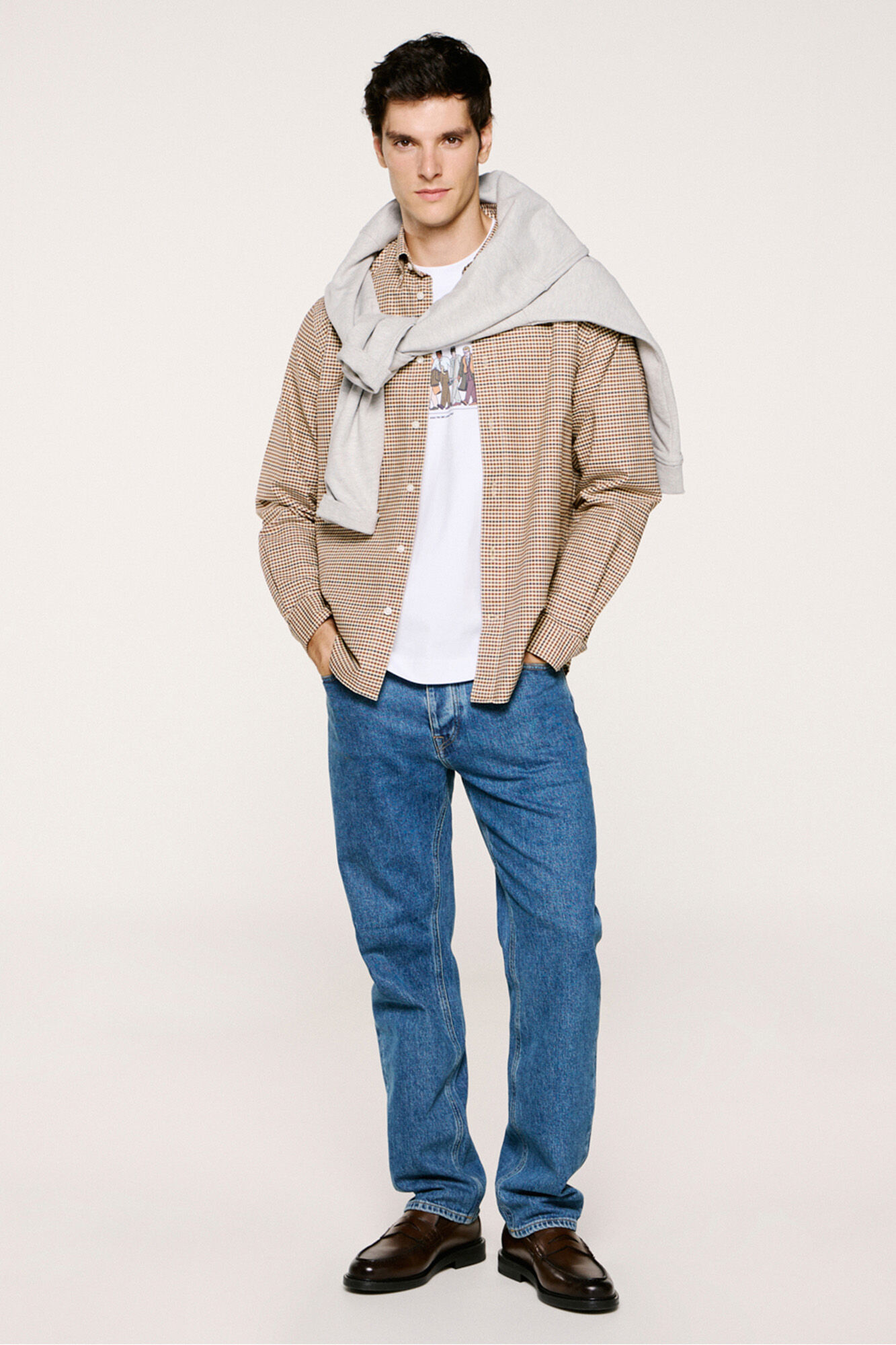 Selected Camisa cuadros 100% algod&oacute;n