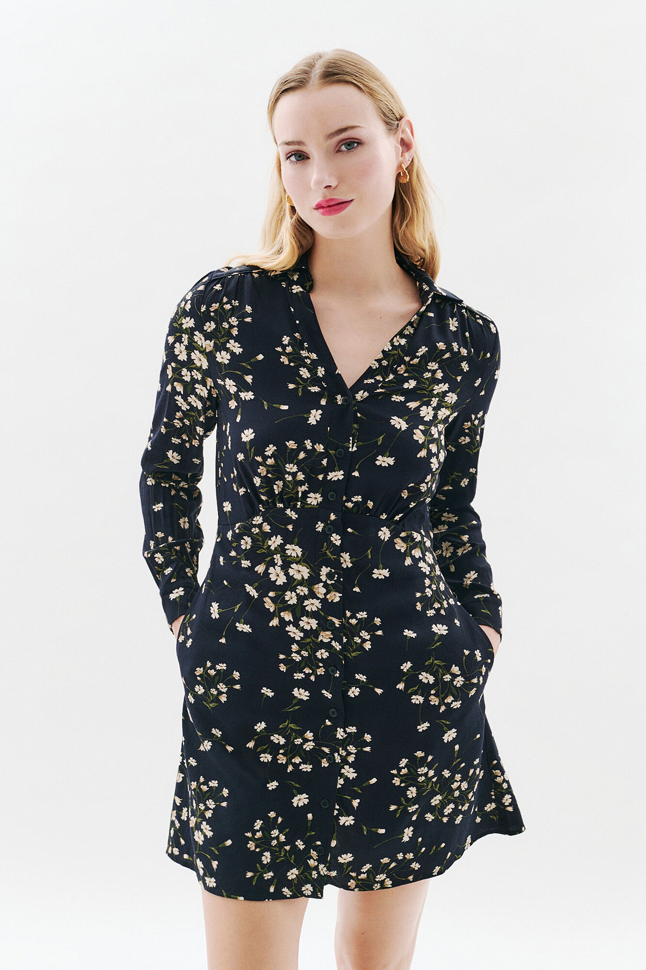 Caroll 100% viscose dress Black