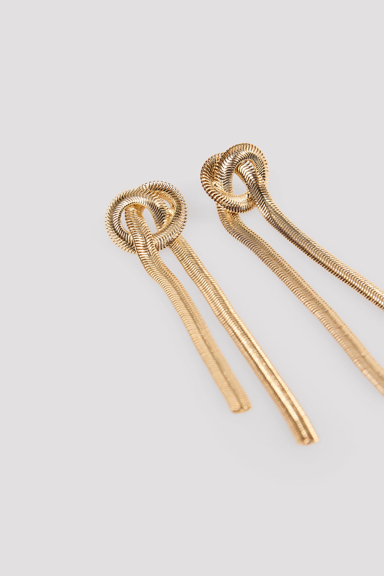 Cortefiel Chains knot earrings Gold