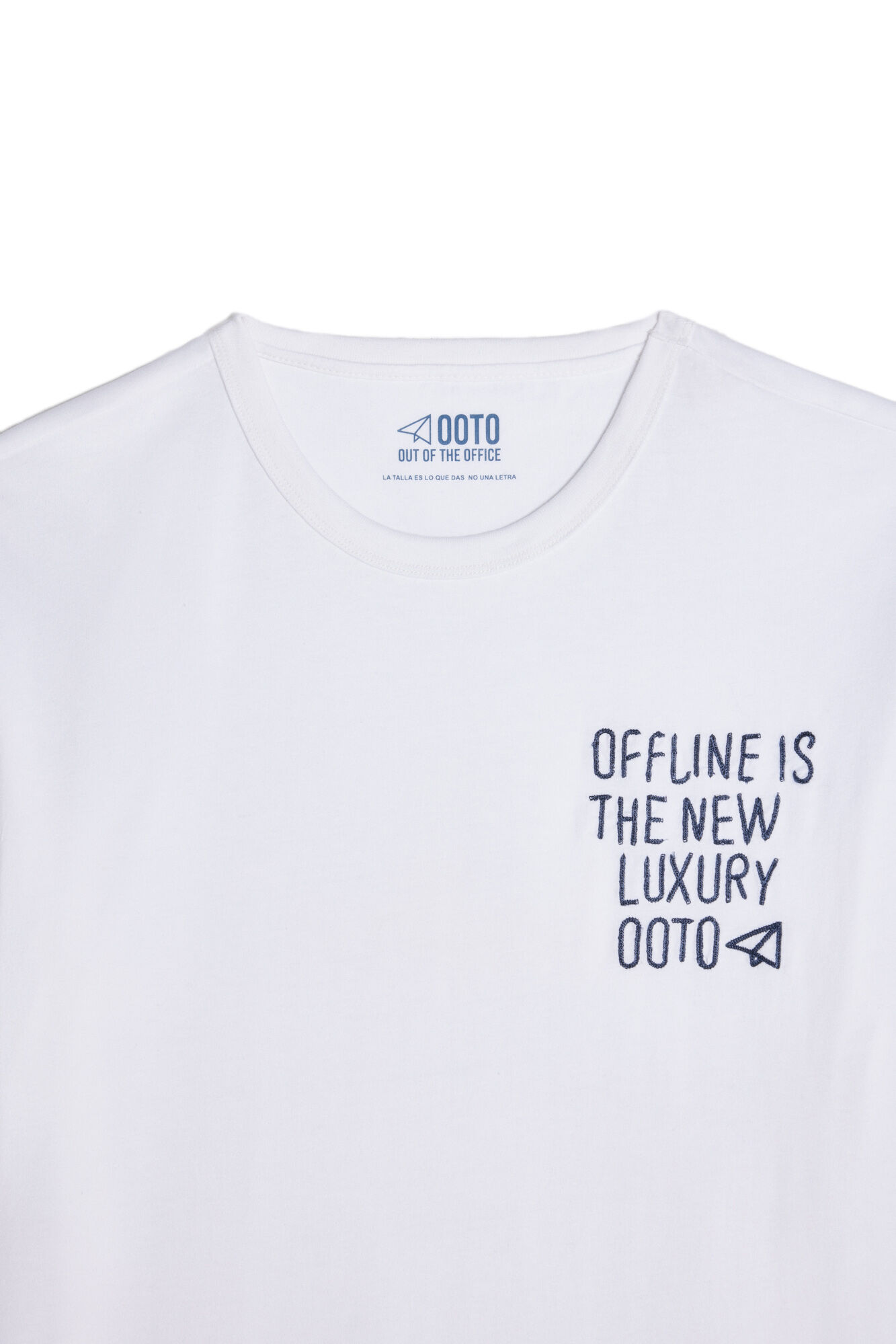 OOTO T-shirt with embroidered OOTO plane White