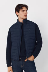 Cortefiel Ultra-light quilted gilet Navy