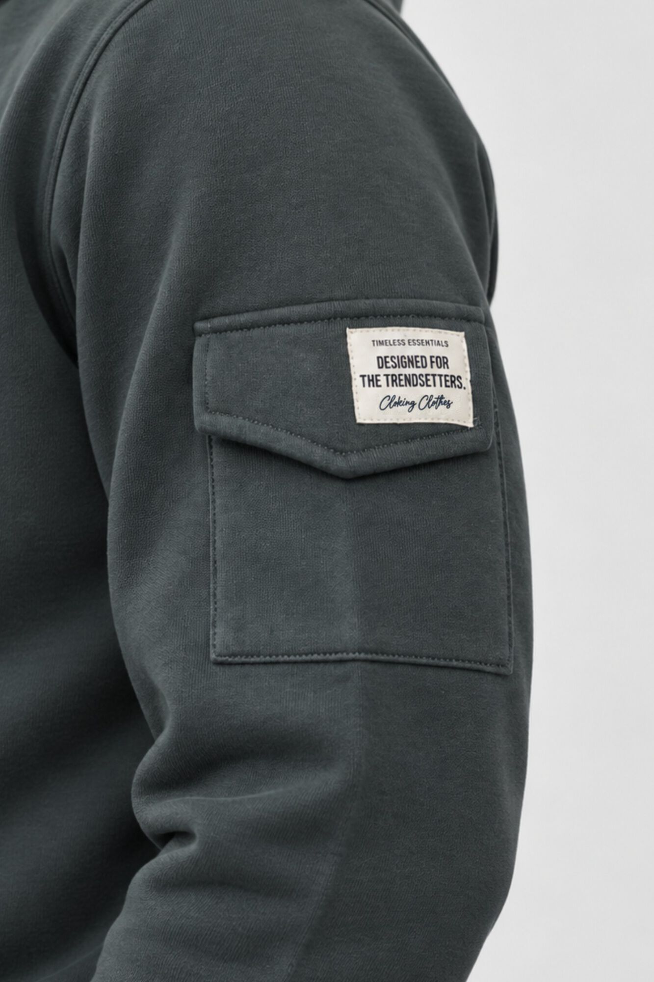 Cloking Sweatshirt Polo Bolso Azul