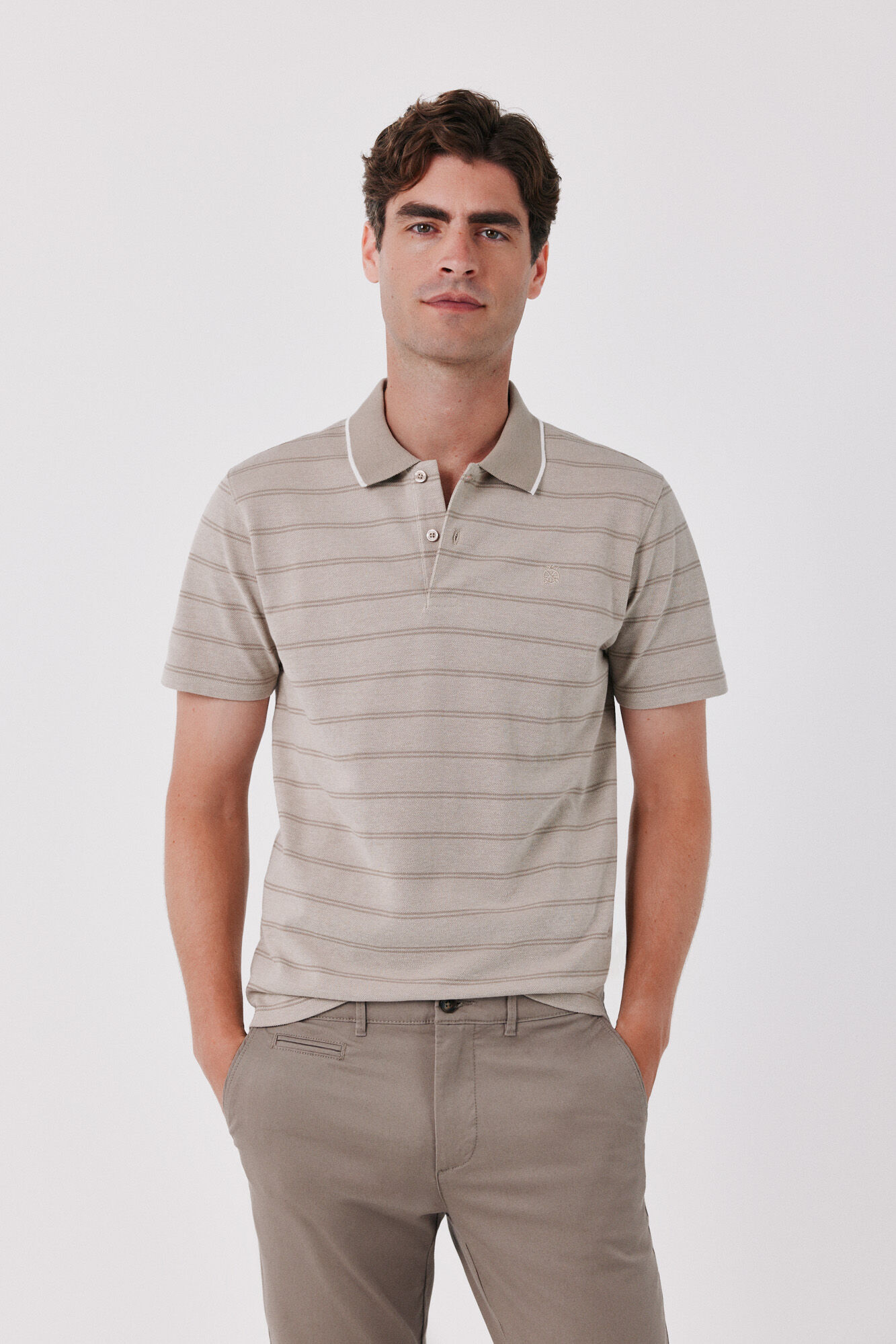 Cortefiel Polo oxford rayas