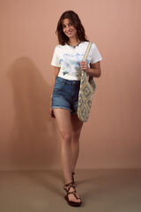 Slowlove Frayed denim shorts Blue