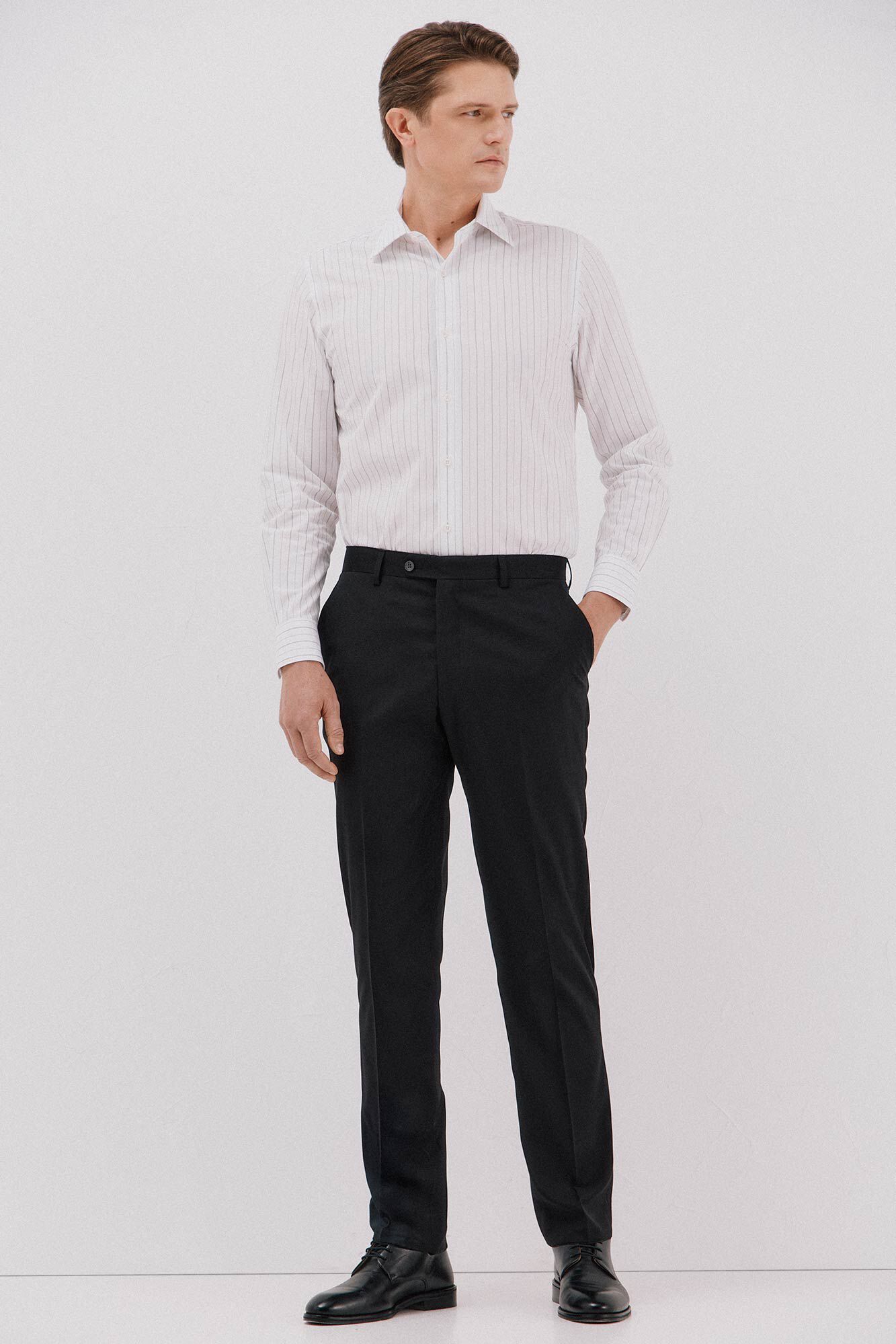 Cortefiel Tencel cotton striped dress shirt