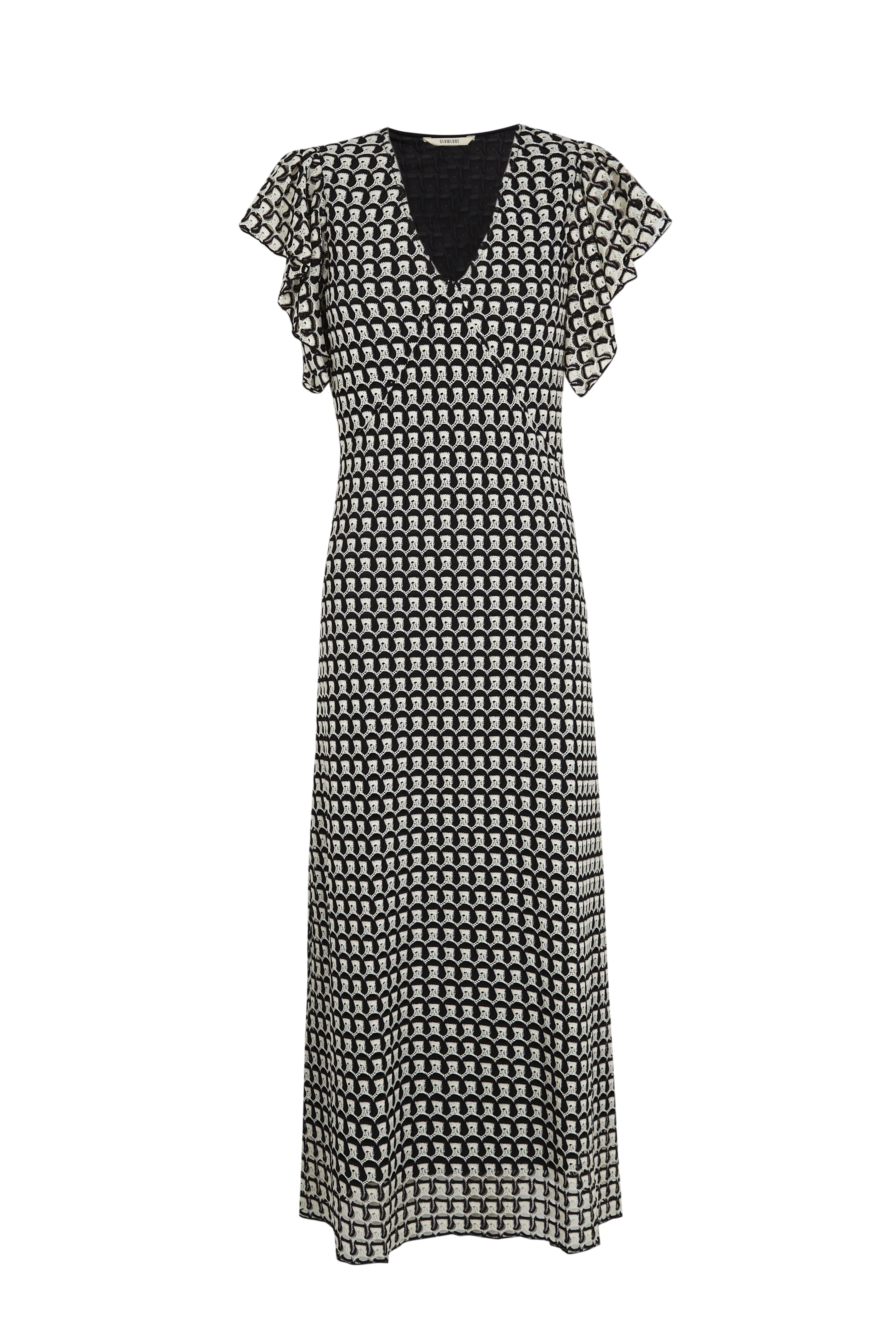 Slowlove Multicoloured structured dress Black