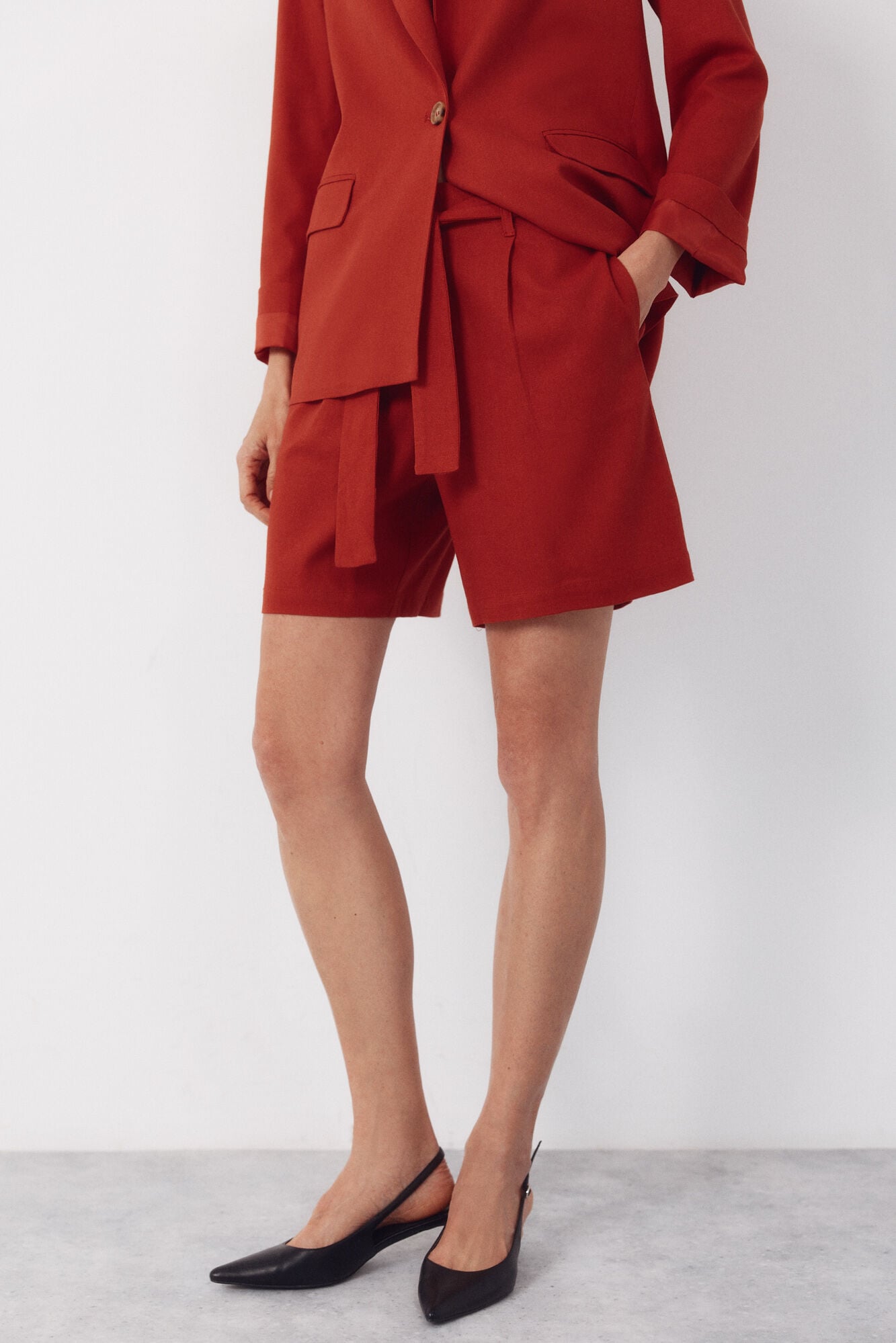 Cortefiel Linen bermuda shorts shorts
