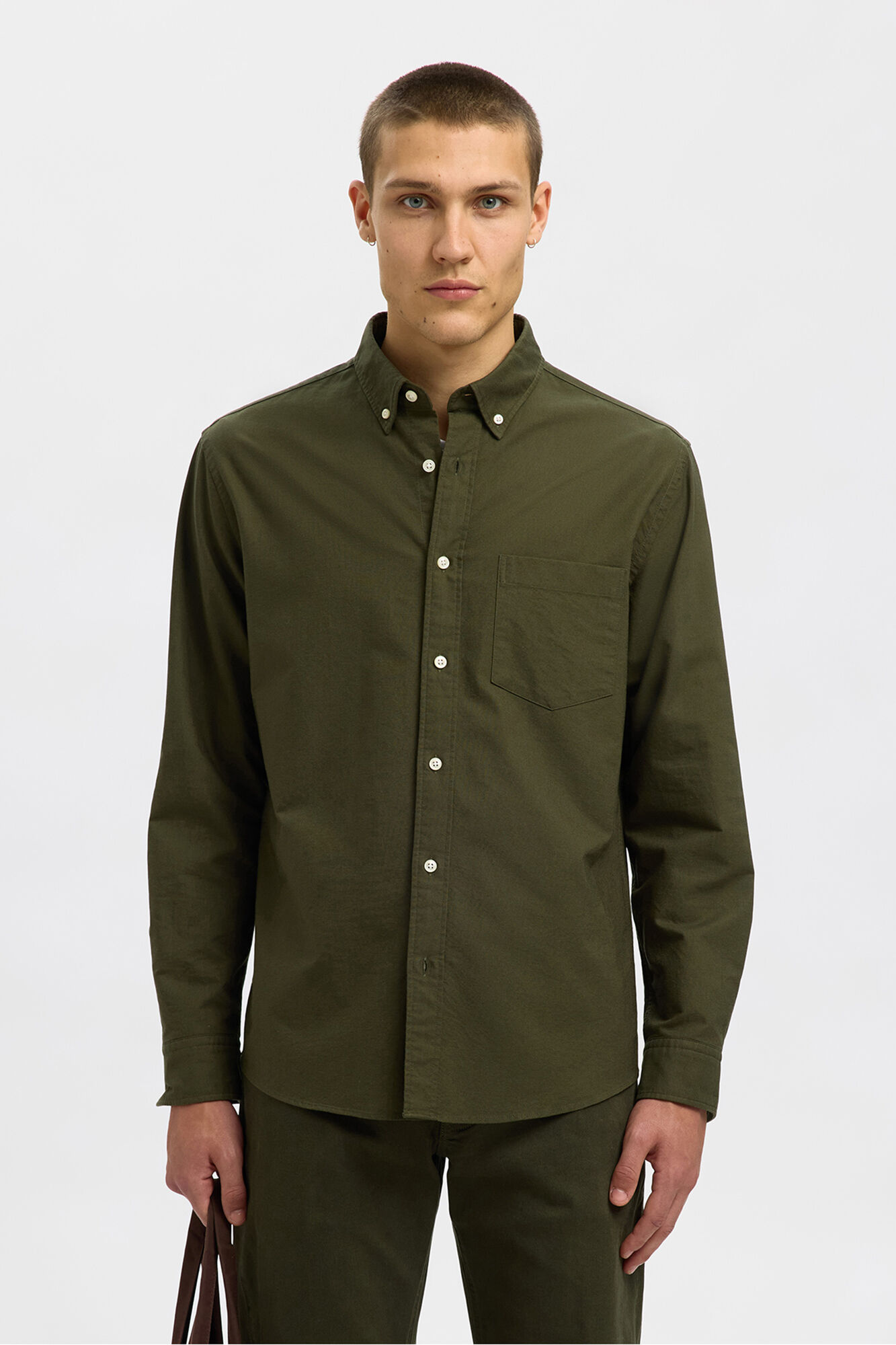 Selected Regular Fit Oxford Shirt  Green