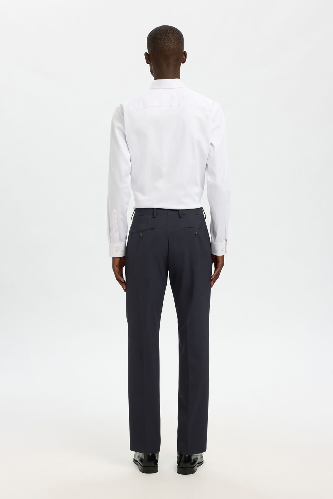 Selected Cal&ccedil;a de alfaiataria Slim Fit Azul