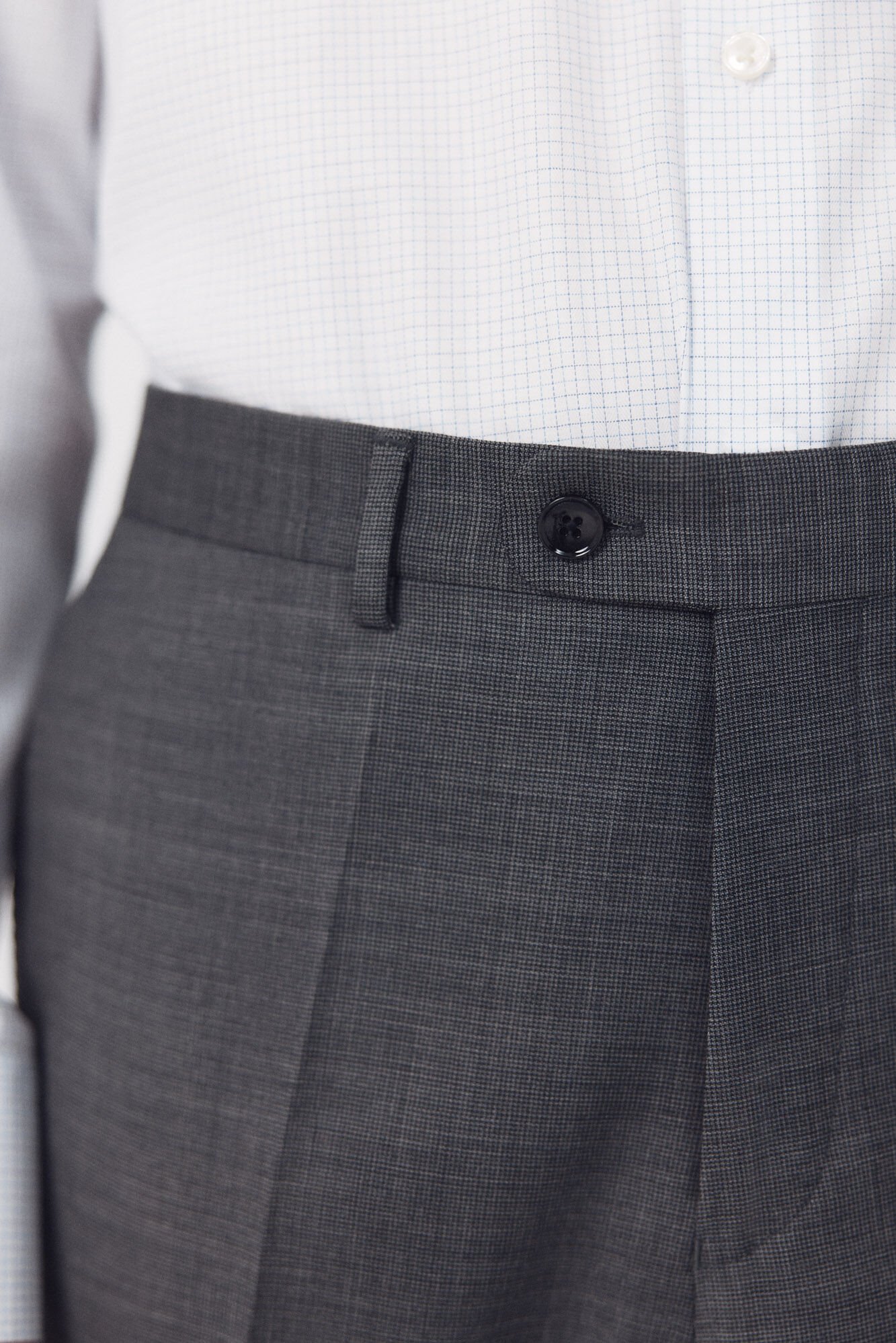 Cortefiel Dynamic structured grey trousers Dark grey