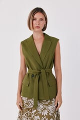 Cortefiel Women's gilet Green