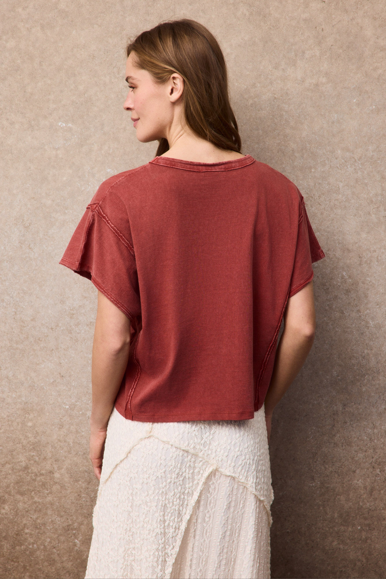Slowlove Camiseta print Naranja