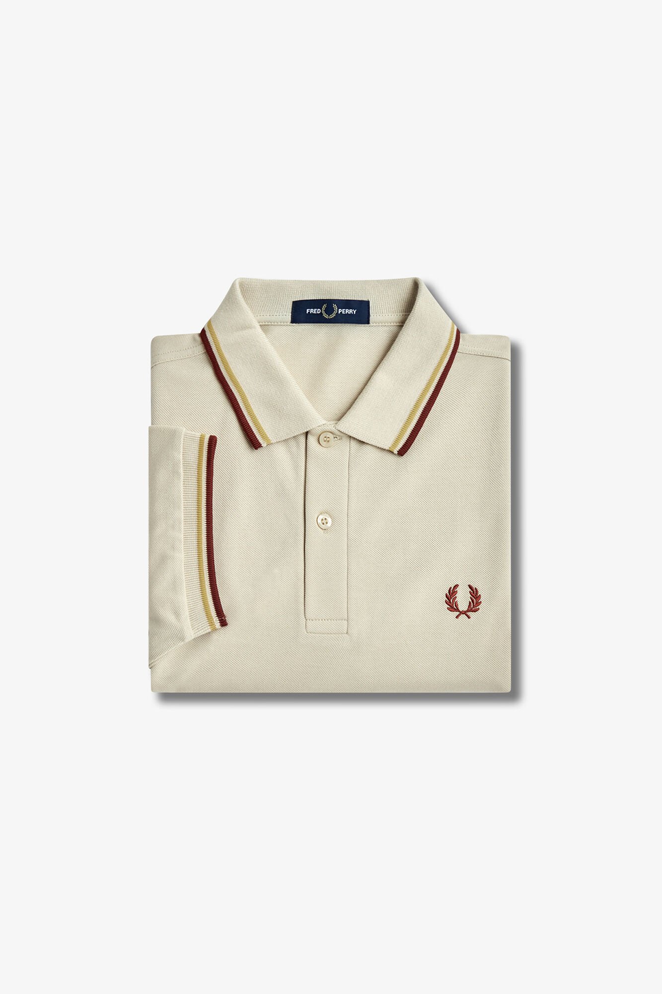 Fred Perry Camisa p&oacute;lo b&aacute;sica de manga curta Fred Perry Tostado
