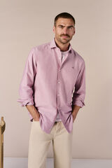 OOTO Camisa oxford liso manga larga Granate