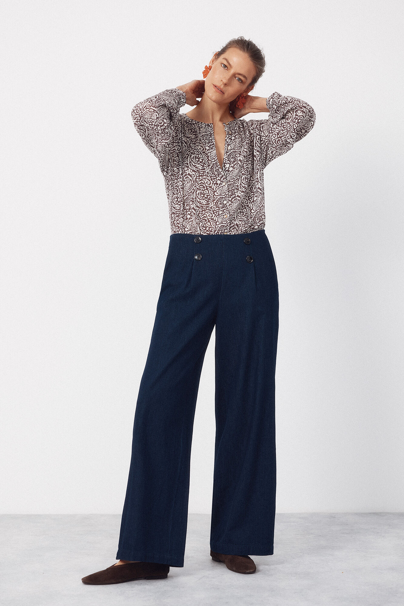 Cortefiel Blusa cuello redondo