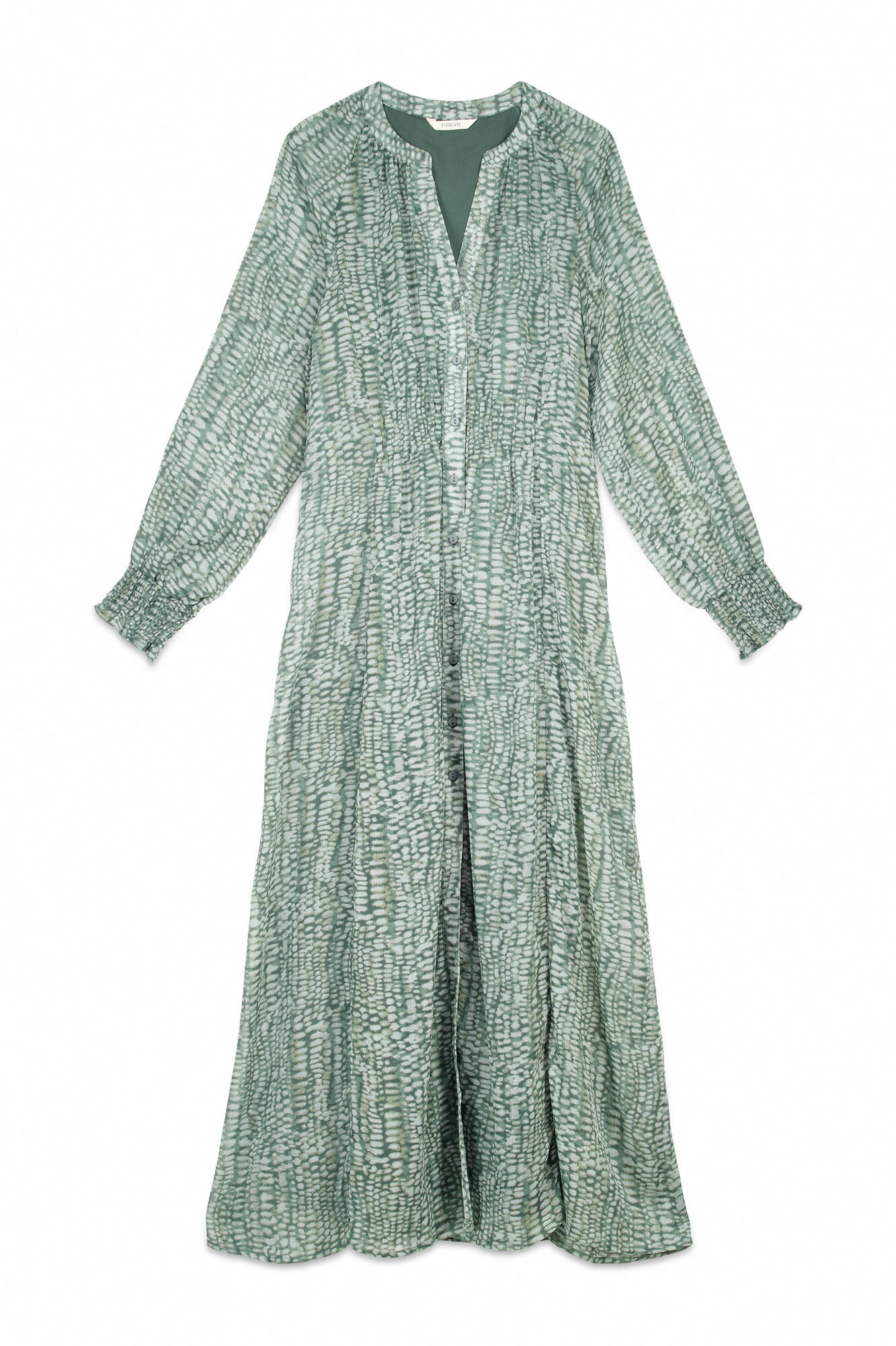 Slowlove Flowing printed dress Printed green