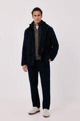 Cortefiel Jacket with lining Navy