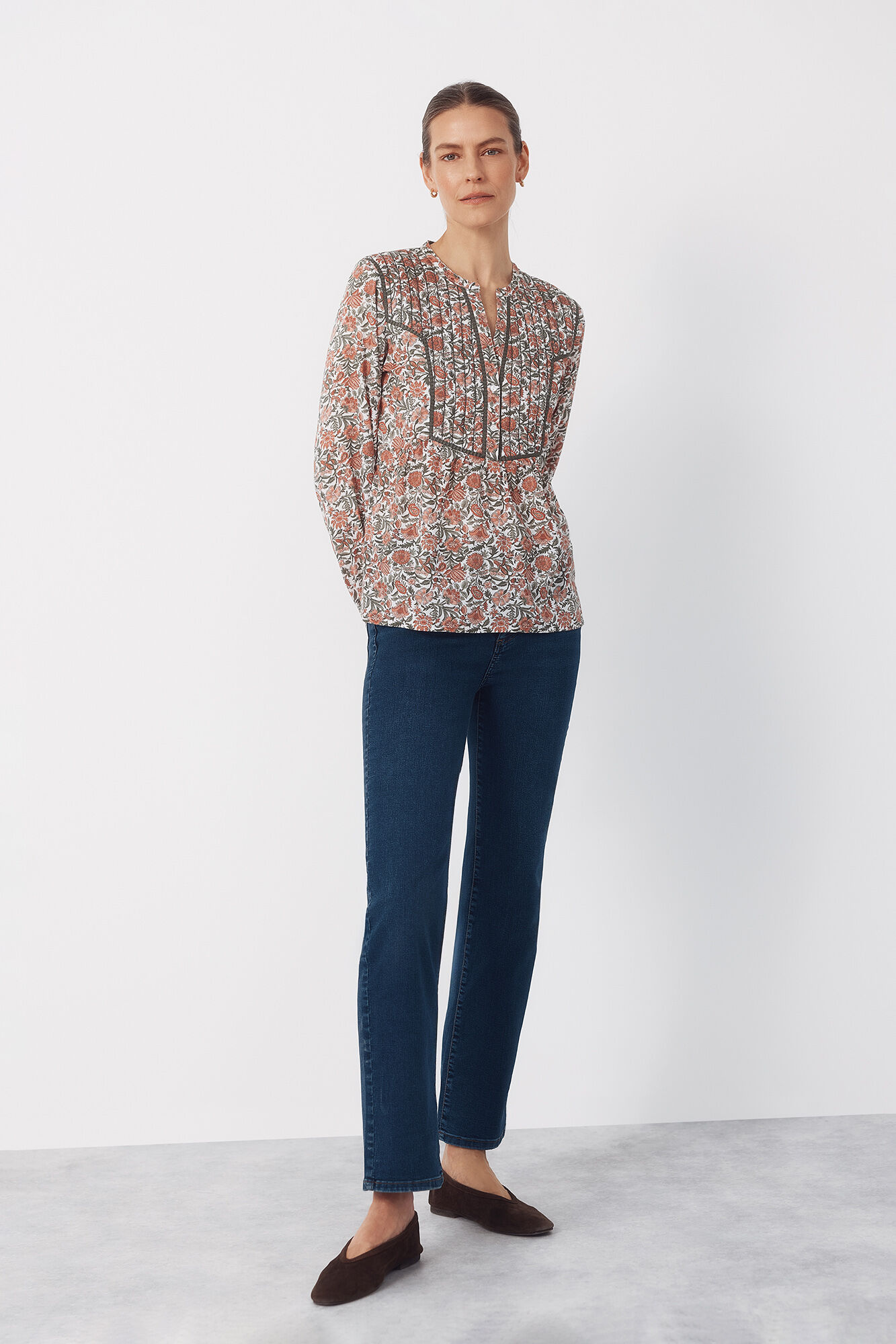 Cortefiel Padded mandarin blouse