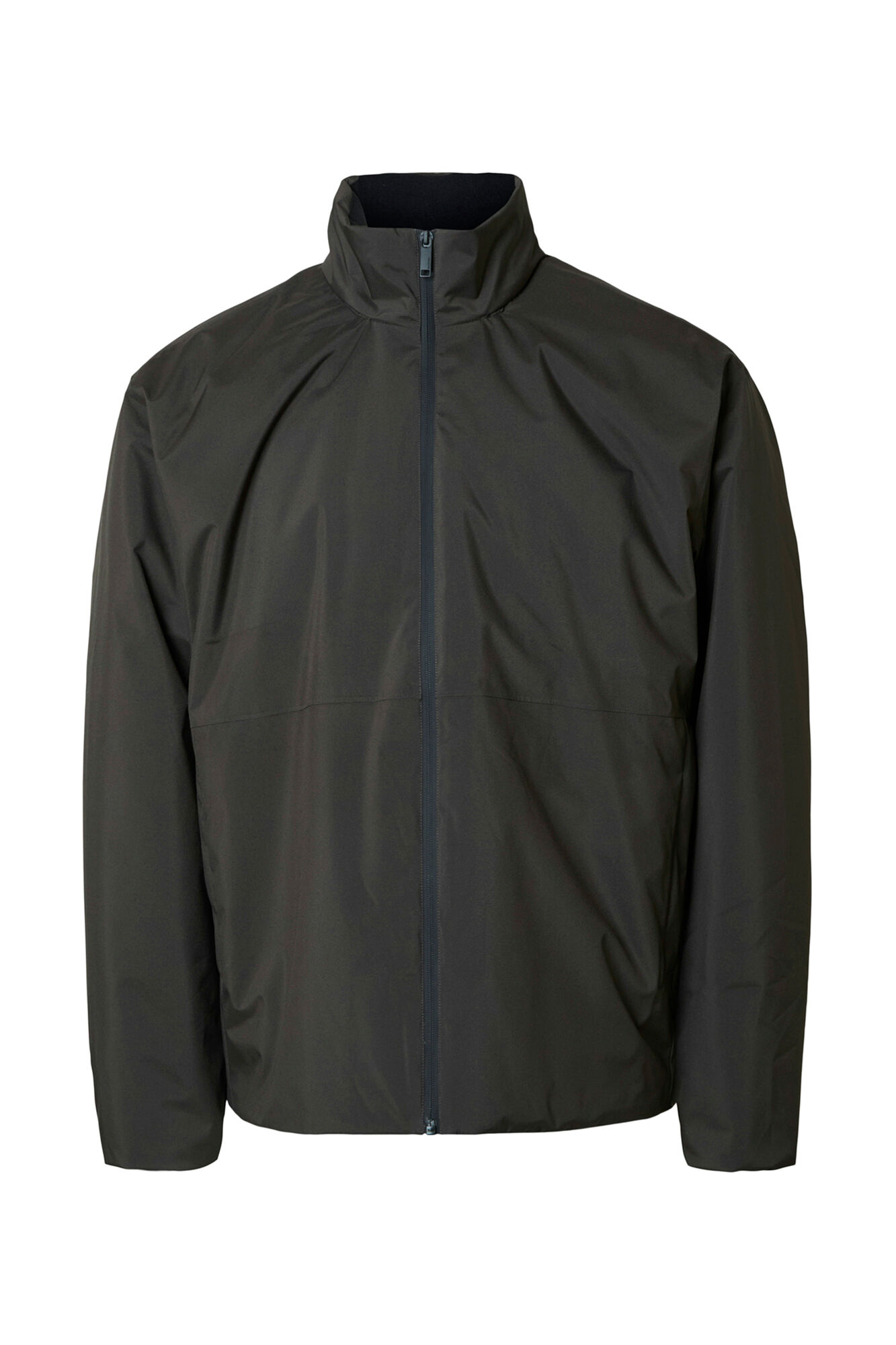 Selected Blus&atilde;o t&eacute;cnica resistente &agrave; &aacute;gua  Cinzento