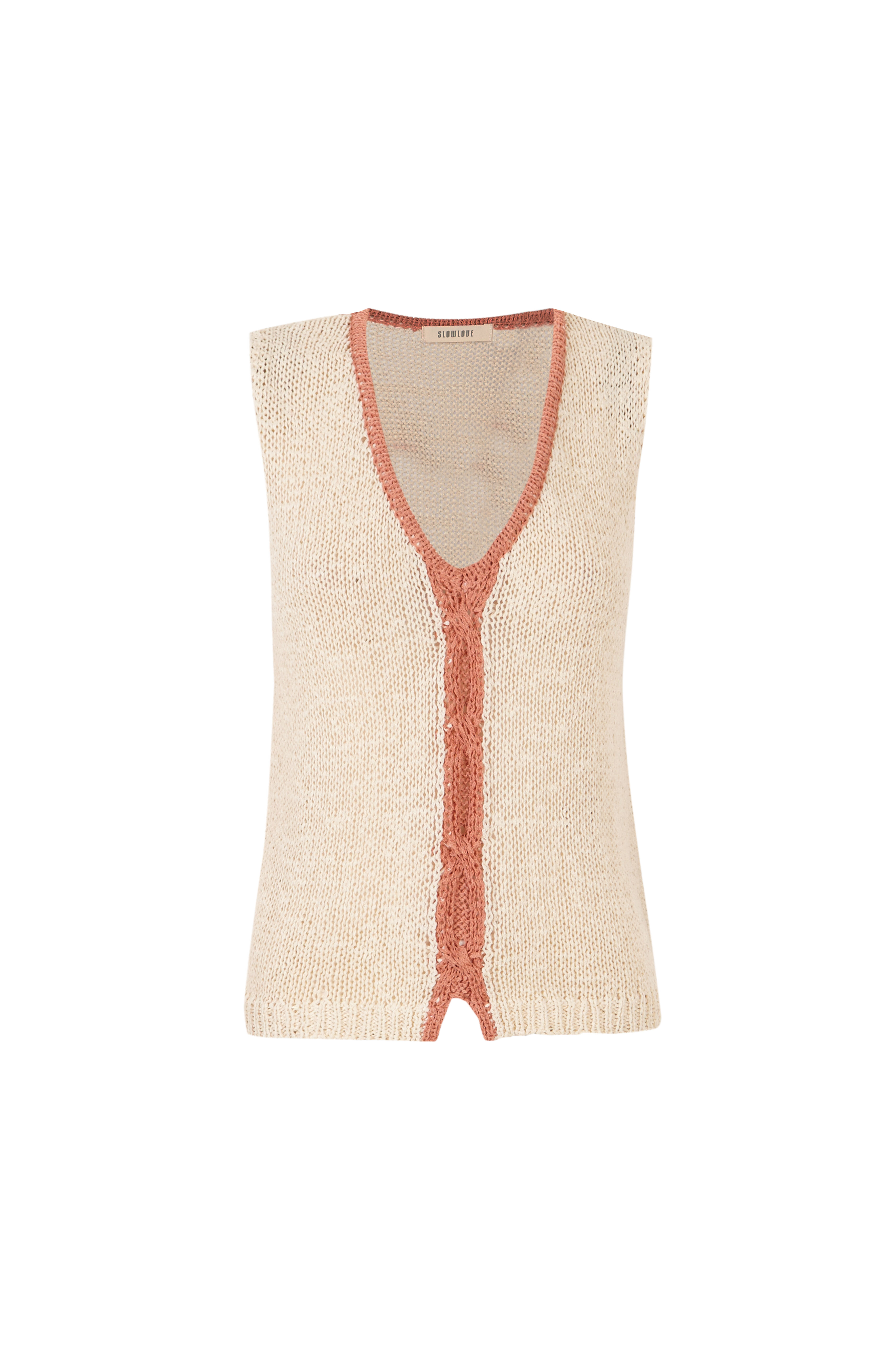 Slowlove Top punto contraste Coral