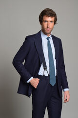 Cloking Terno liso da cole&ccedil;&atilde;o brit&acirc;nica 100% l&atilde;  Azul