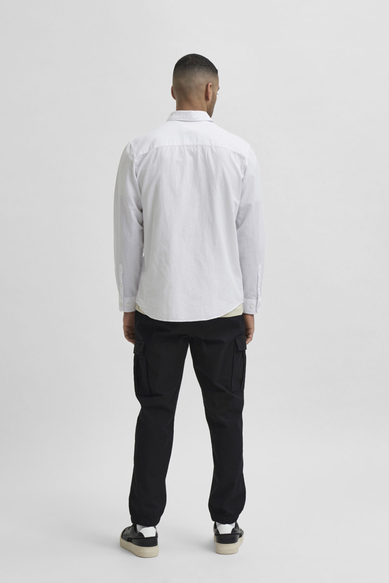 Selected Camisa slim fit de algod&atilde;o org&acirc;nico Branco