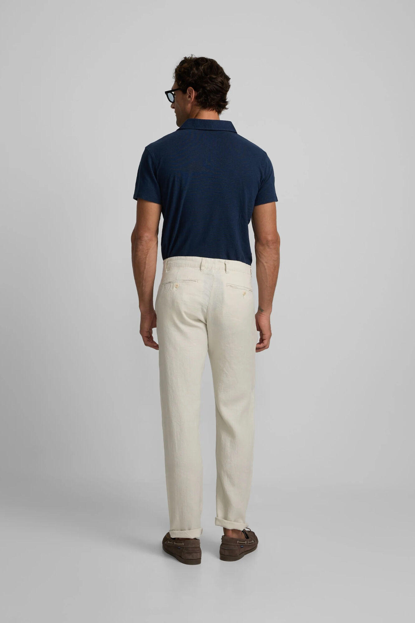 Silbon Cal&ccedil;a desportiva chino em linho Tostado