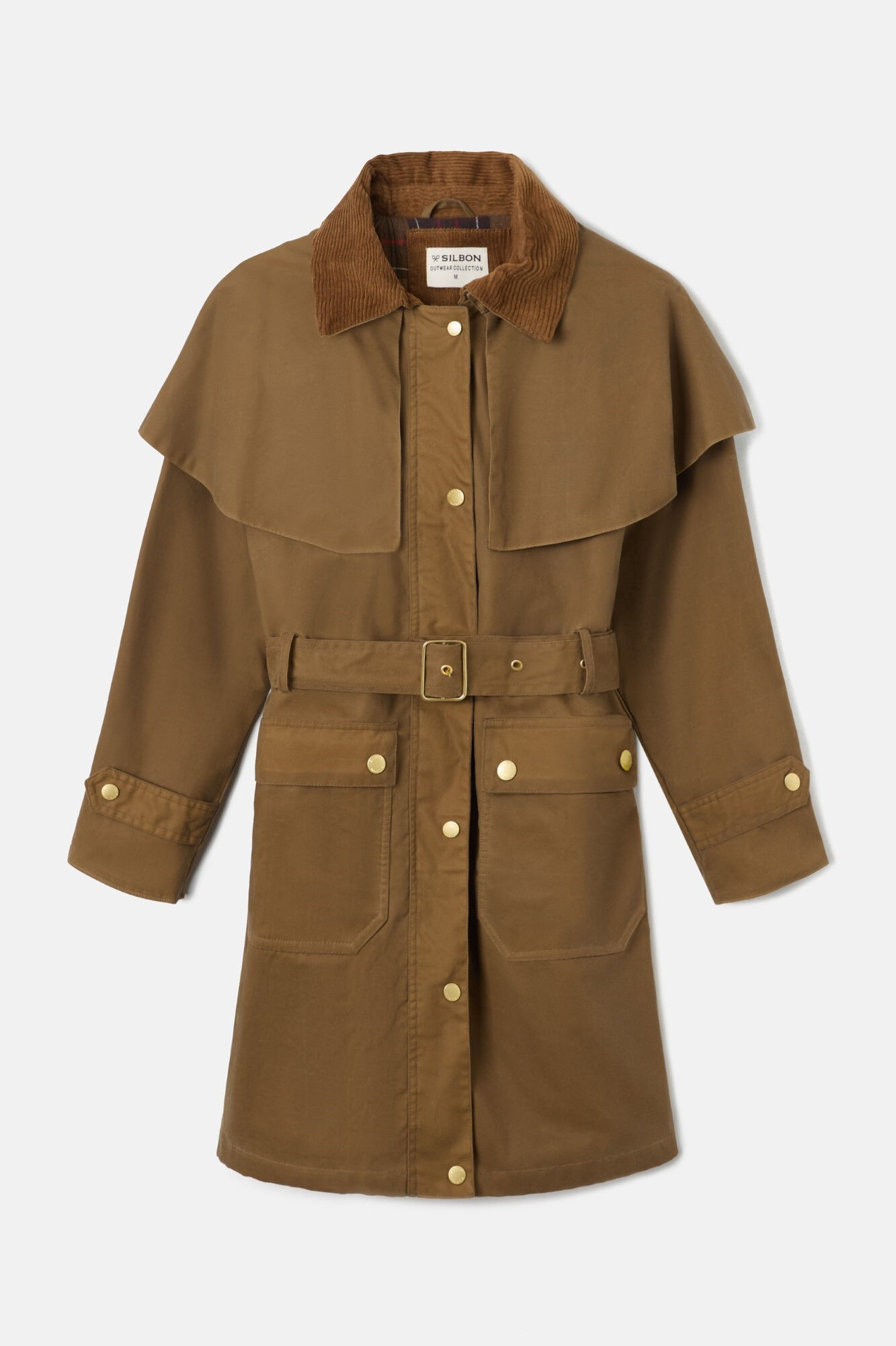 Silbon Long waxed parka Beige