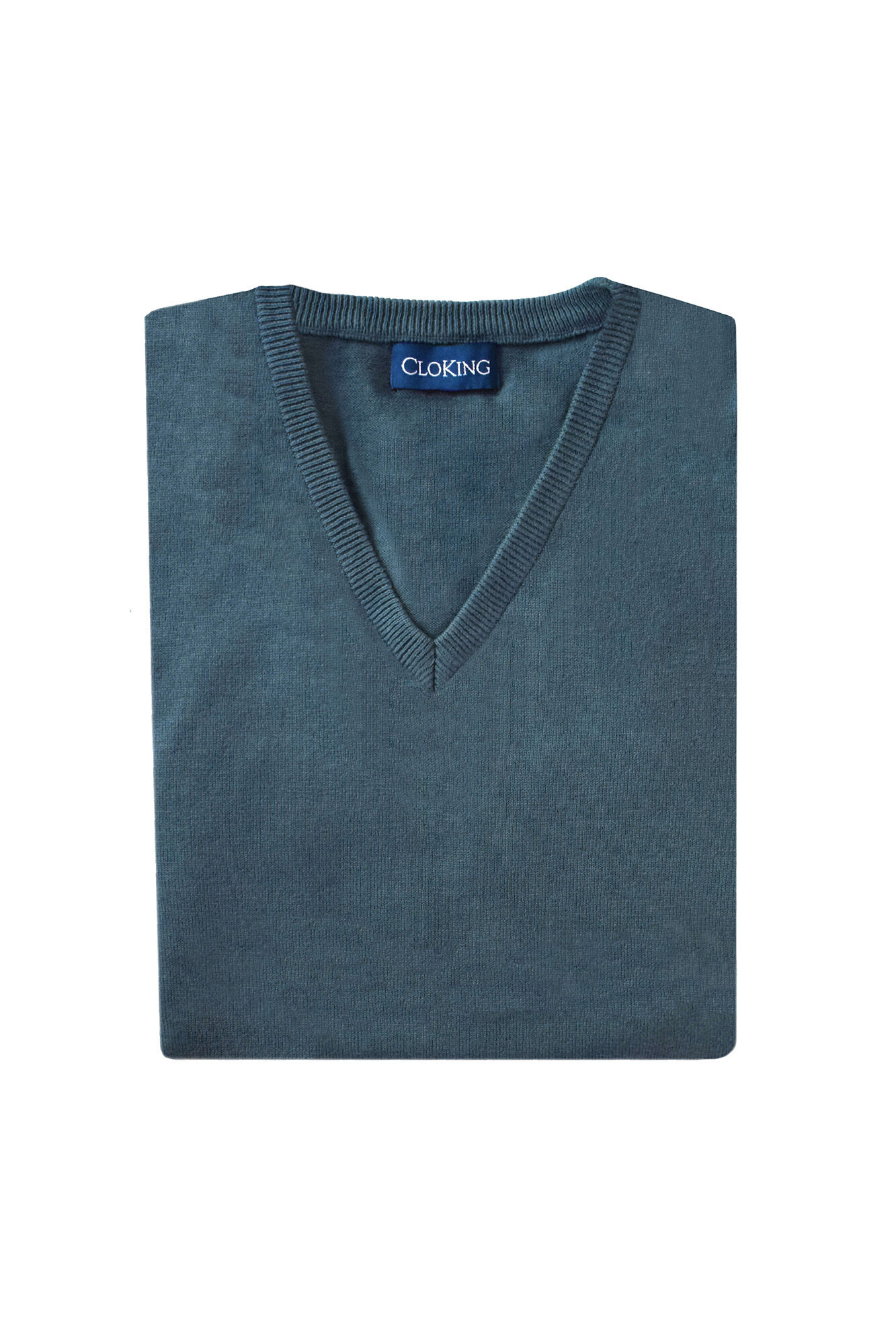 Cloking Camisola com gola em bico Azul