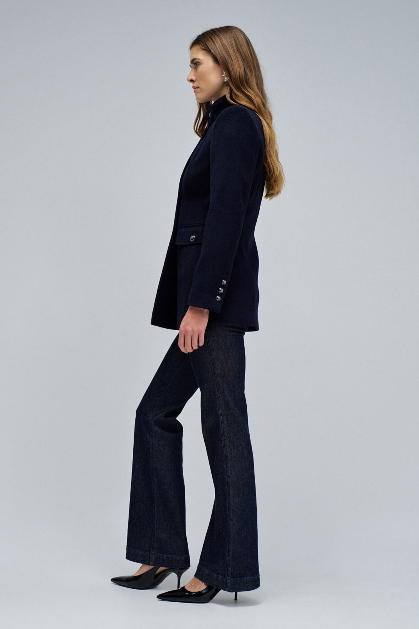 Salsa Jeans Sobretudo curto de l&atilde; Azul