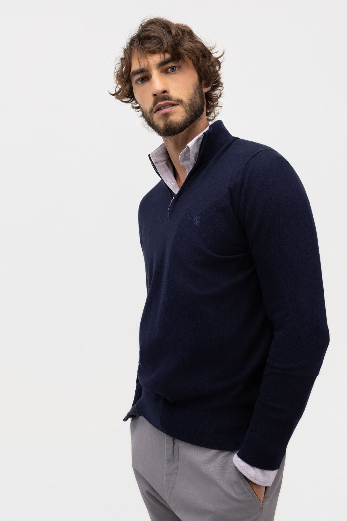 El Ganso Camisola B&aacute;sica Gola Camionista Azul