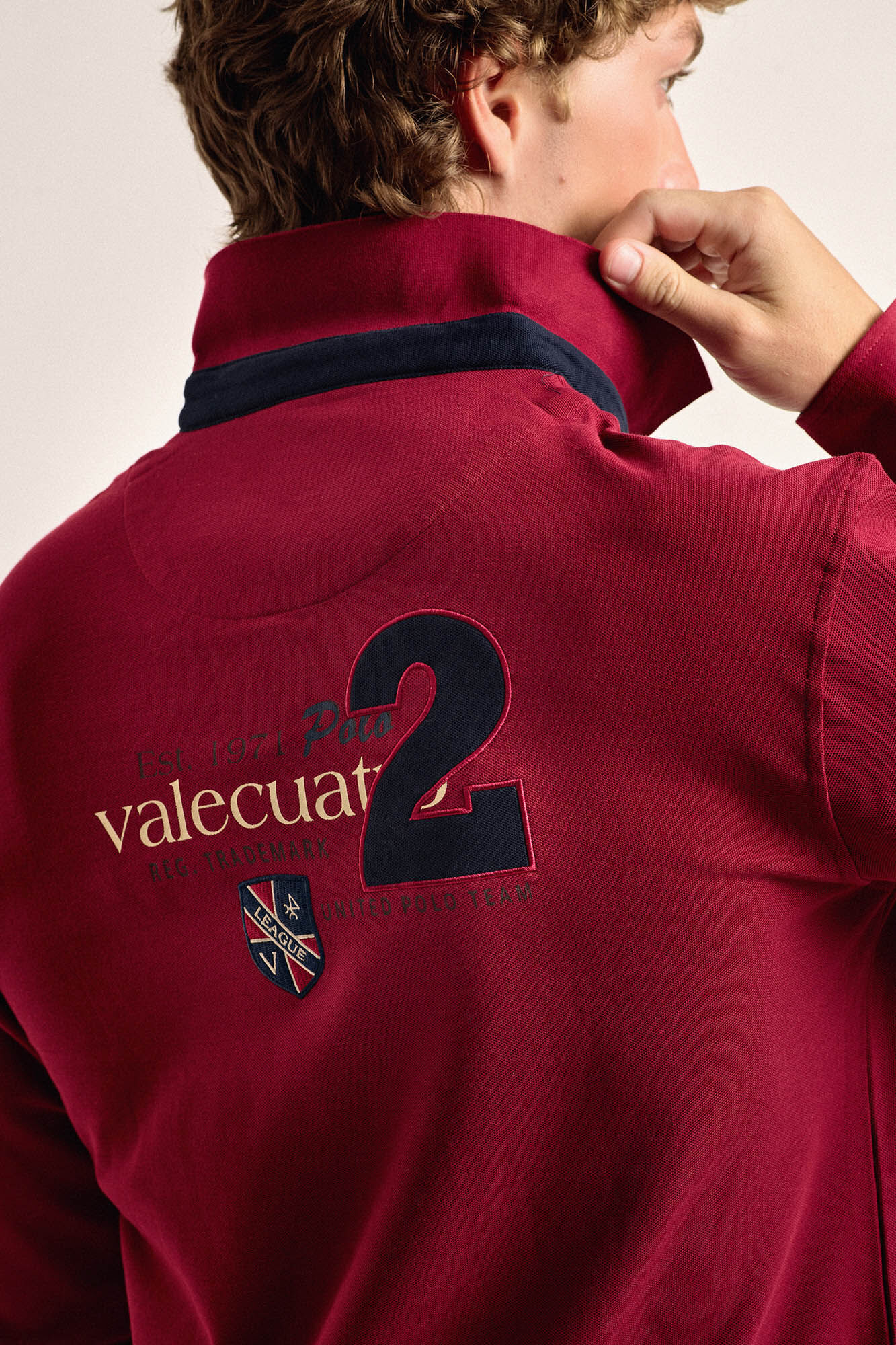 Valecuatro Valecuatro men's burgundy polo shirt Maroon