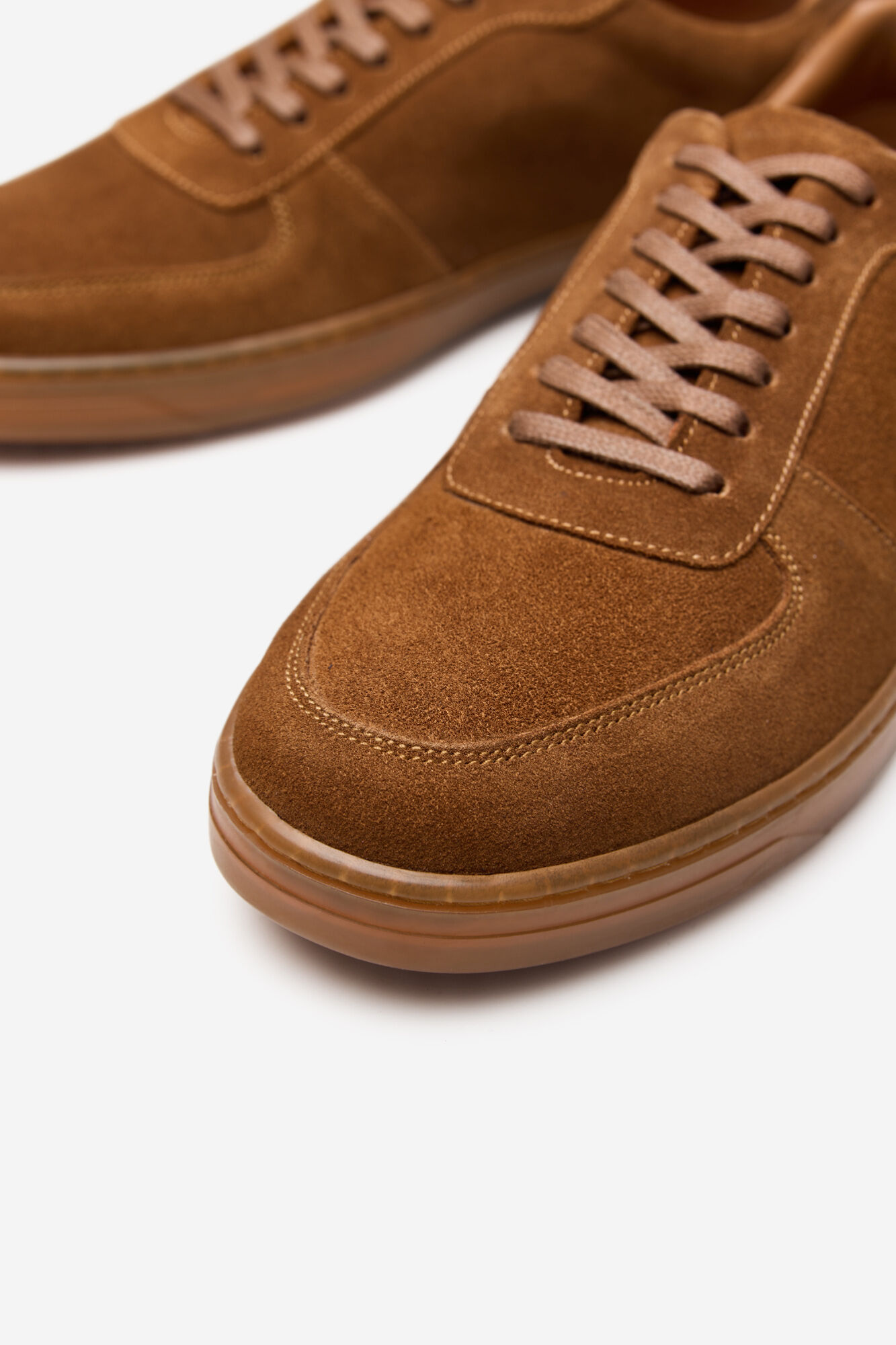 Cortefiel Leather sneaker Camel