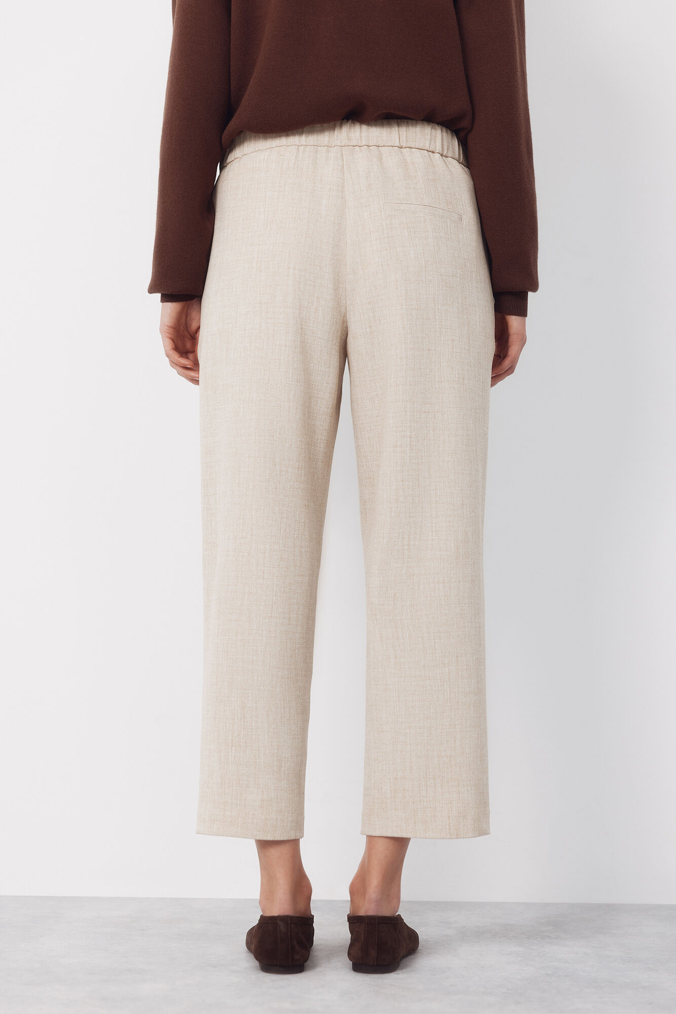 Cortefiel Women's jogger pants Ivory