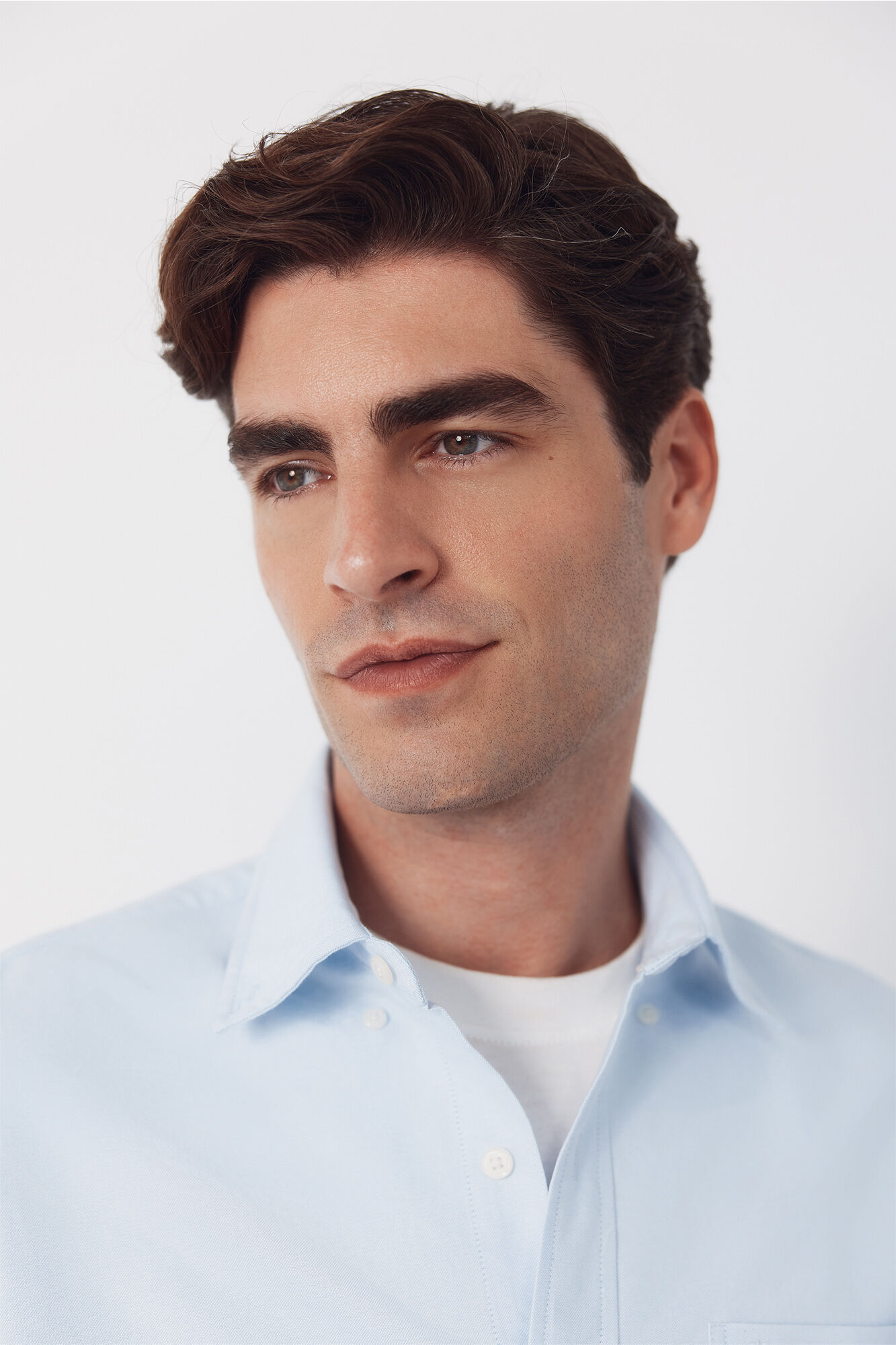 Cortefiel Plain Oxford shirt Blue