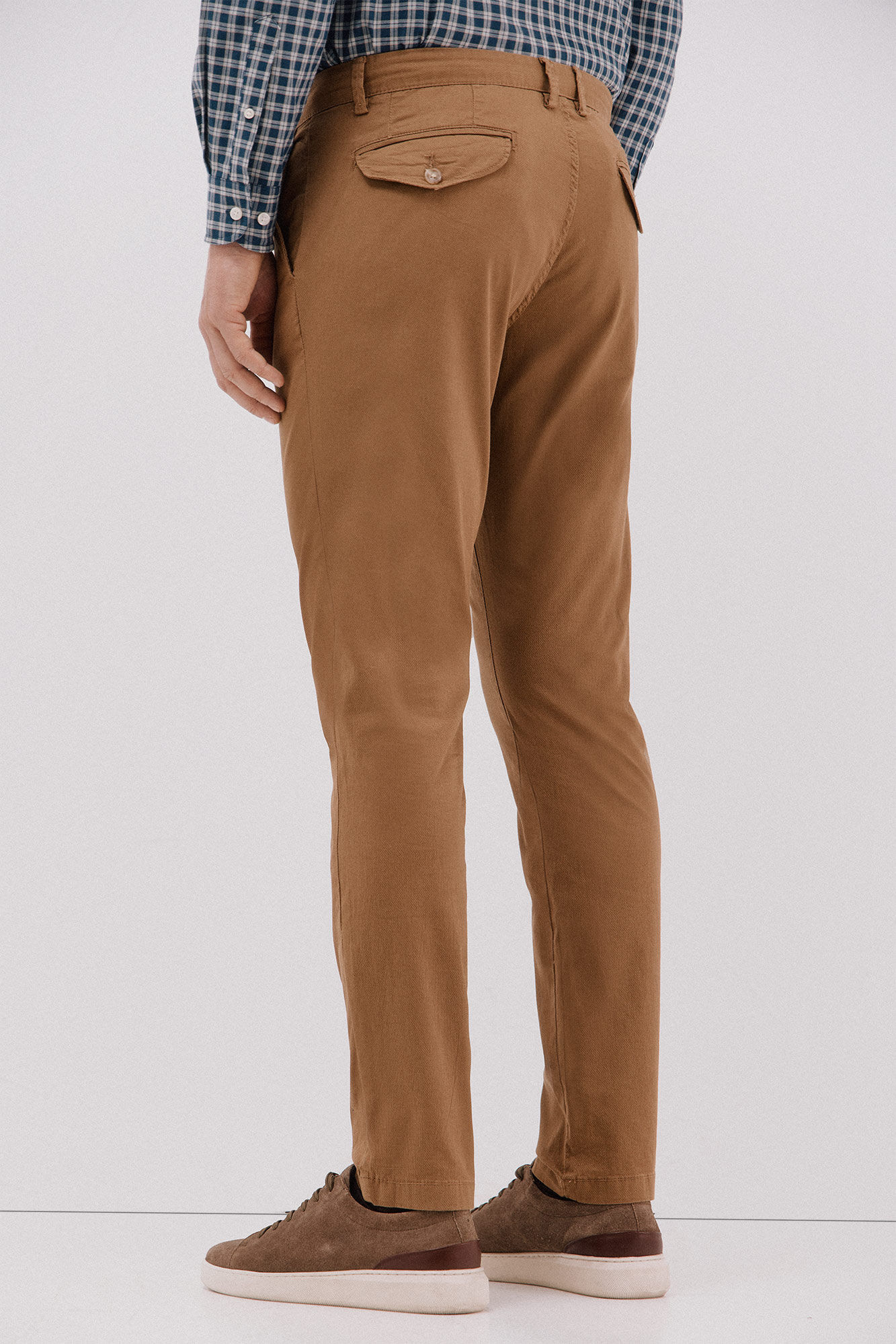 Cortefiel Slim-fit print chinos pants Camel