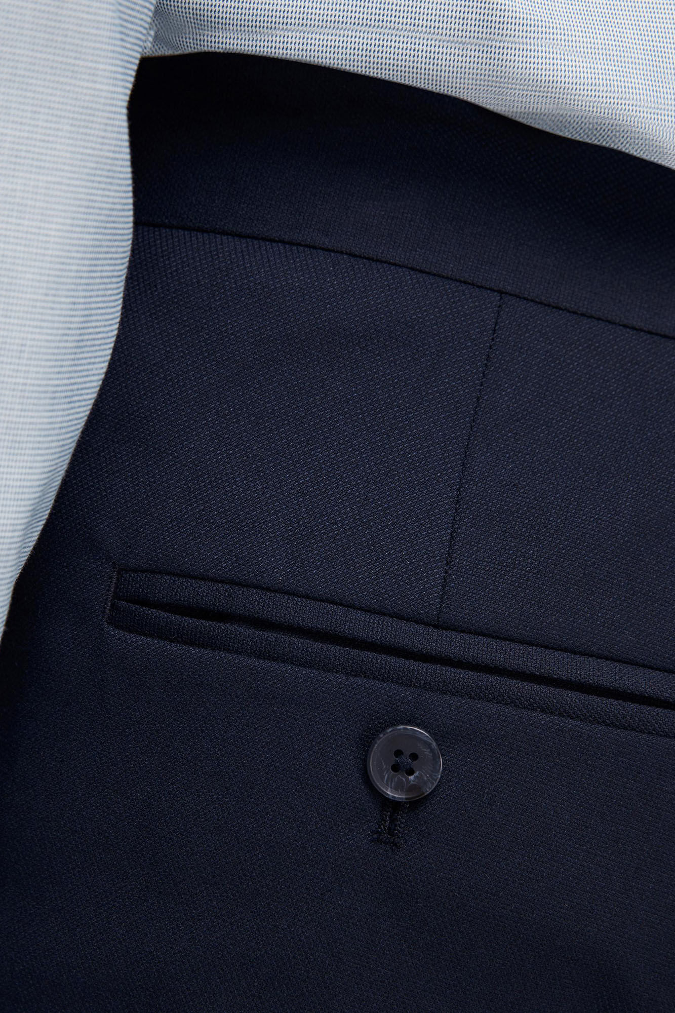 Selected Cal&ccedil;as de fato Slim Fit confecionadas com materiais reciclados Azul