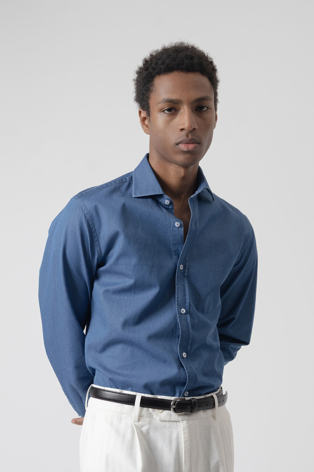 PuroEGO Camisa denim algod&oacute;n