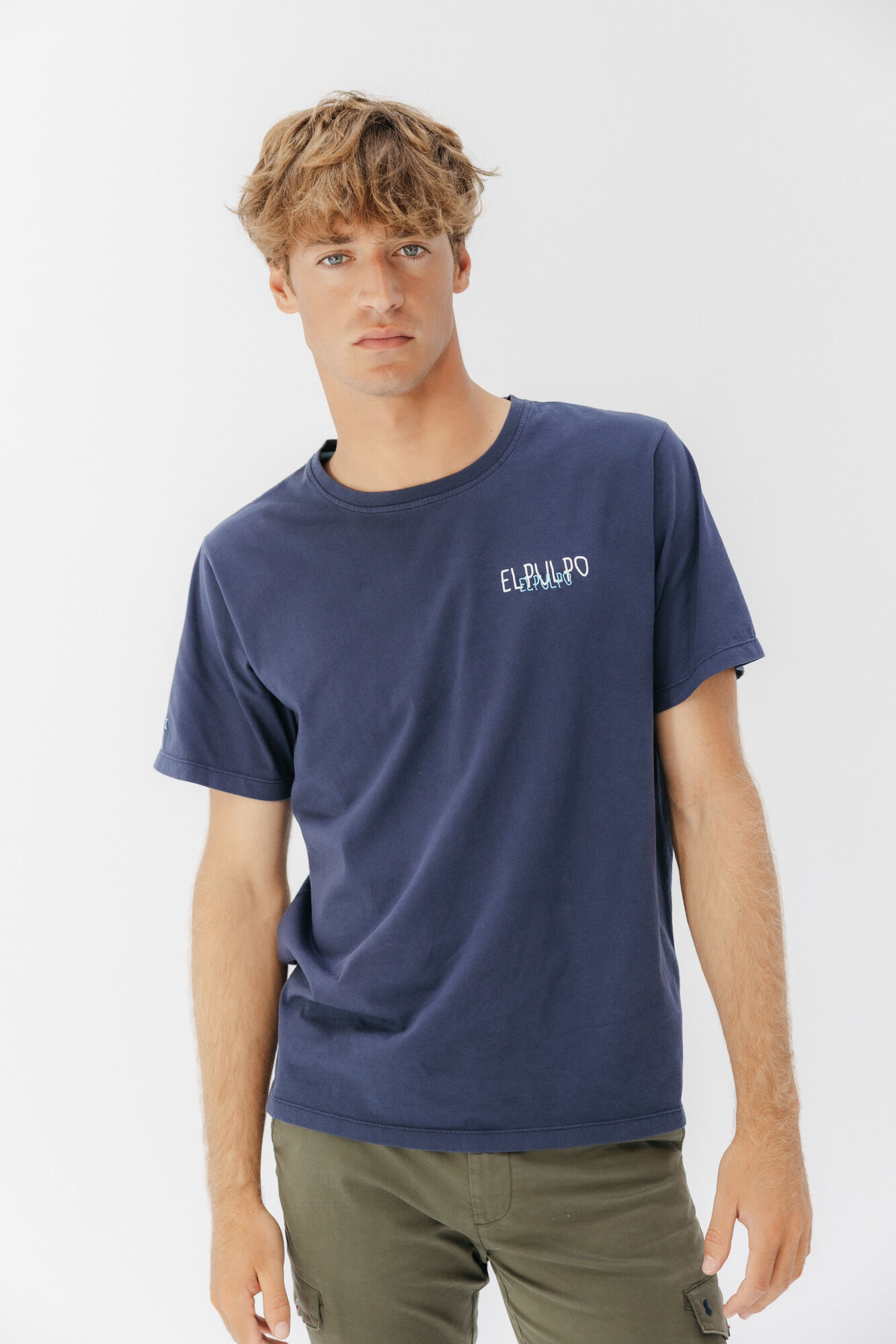 elPulpo T-shirt com logo tran&ccedil;ado