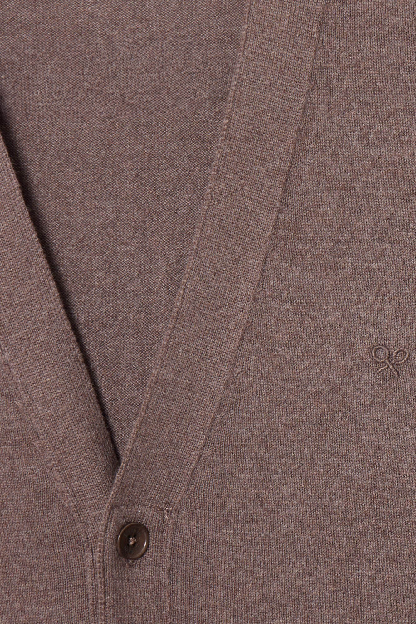 Silbon C&aacute;rdigan cl&aacute;sico liso Marr&oacute;n oscuro