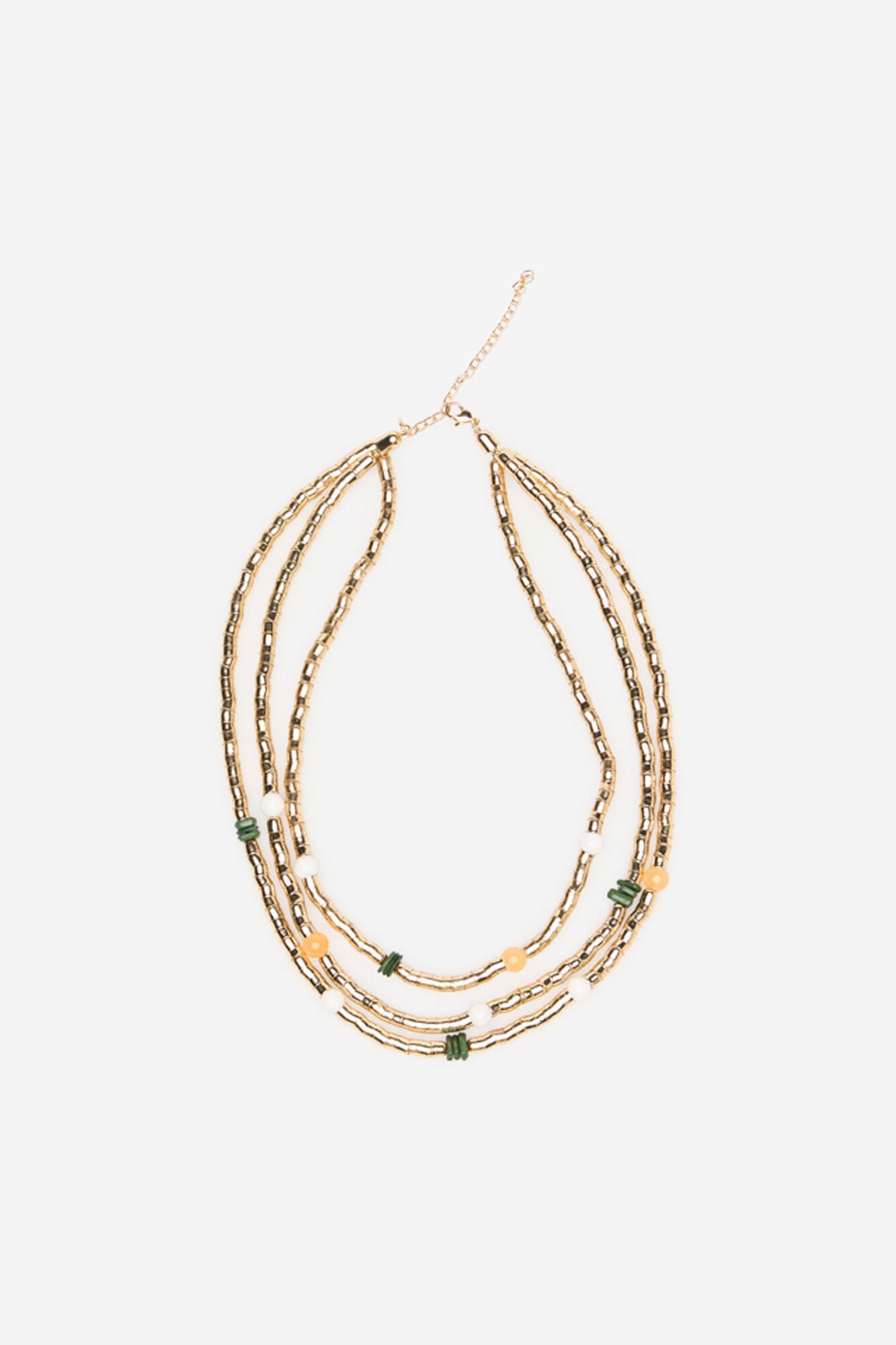Cortefiel Collar triple piedras