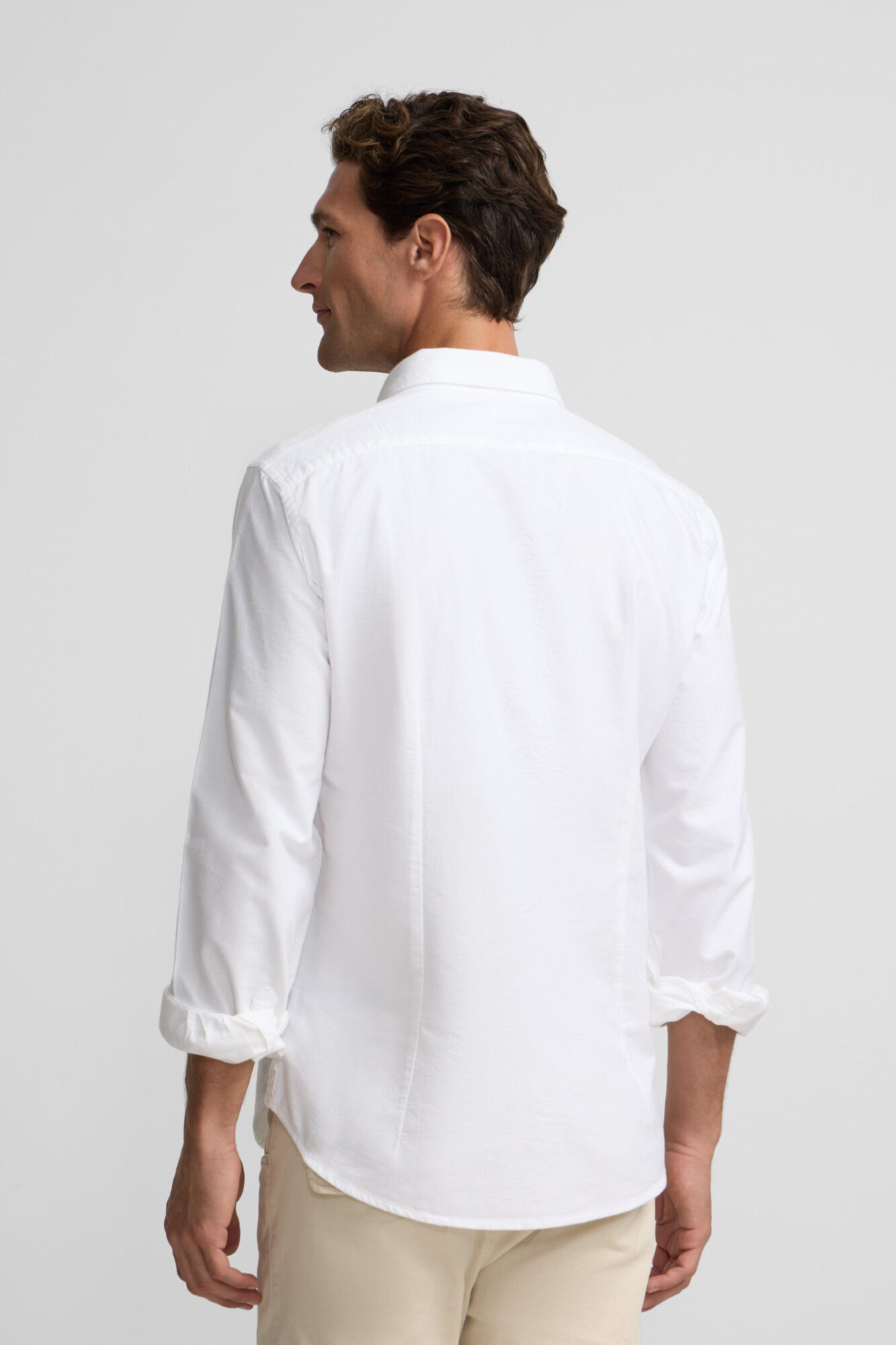 Silbon Camisa esportiva Oxford Branco