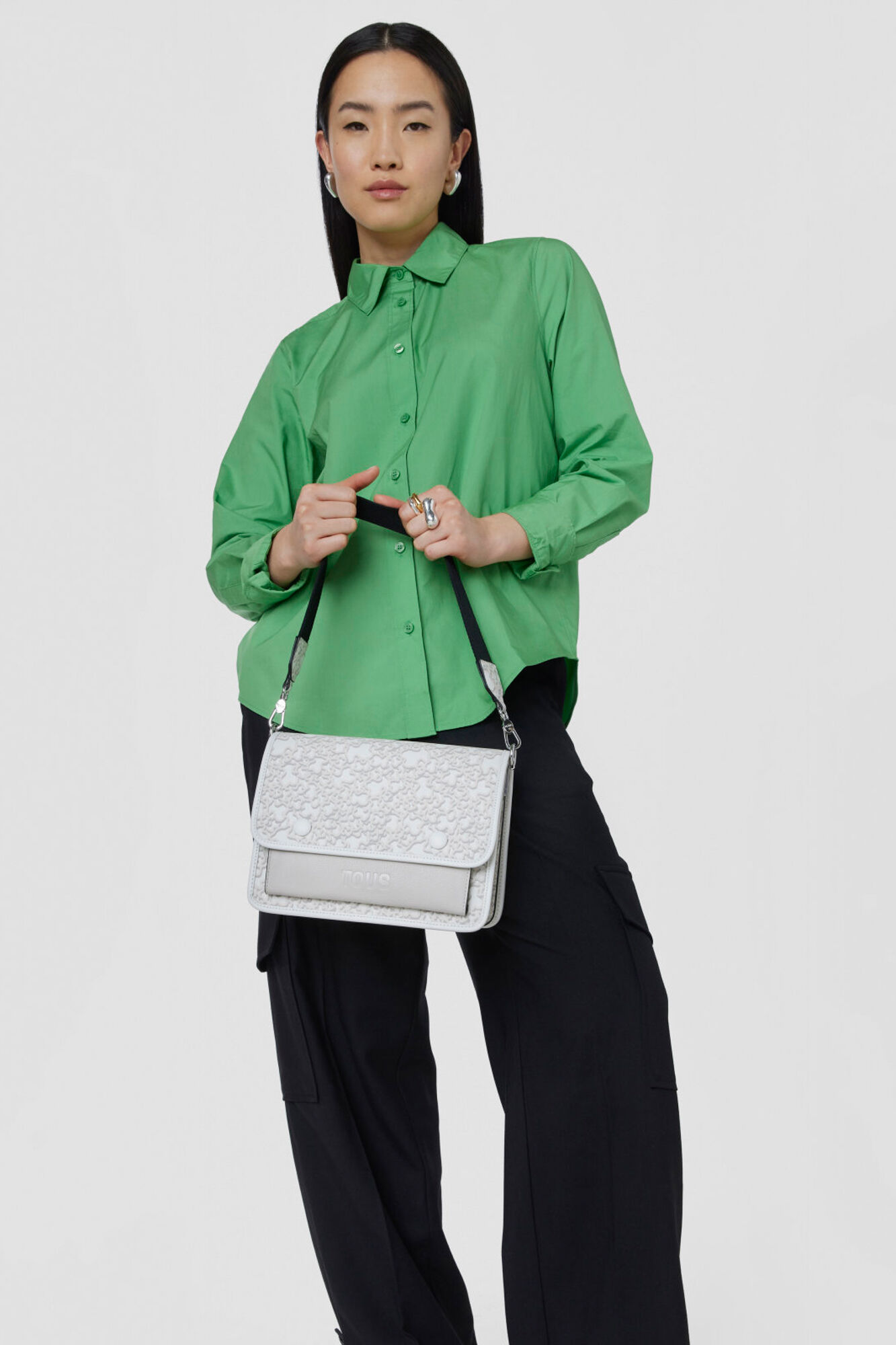 Tous Mala de tiracolo m&eacute;dia Audree cinzenta Kaos Mini Evolution Cinzento